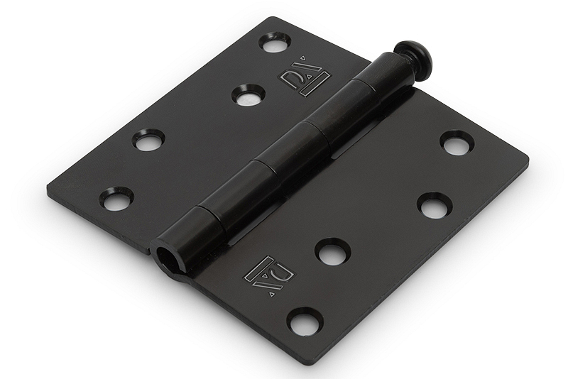 Scharnier met losse pen 89X89 mm zwart gelakt, 6110.024.8989