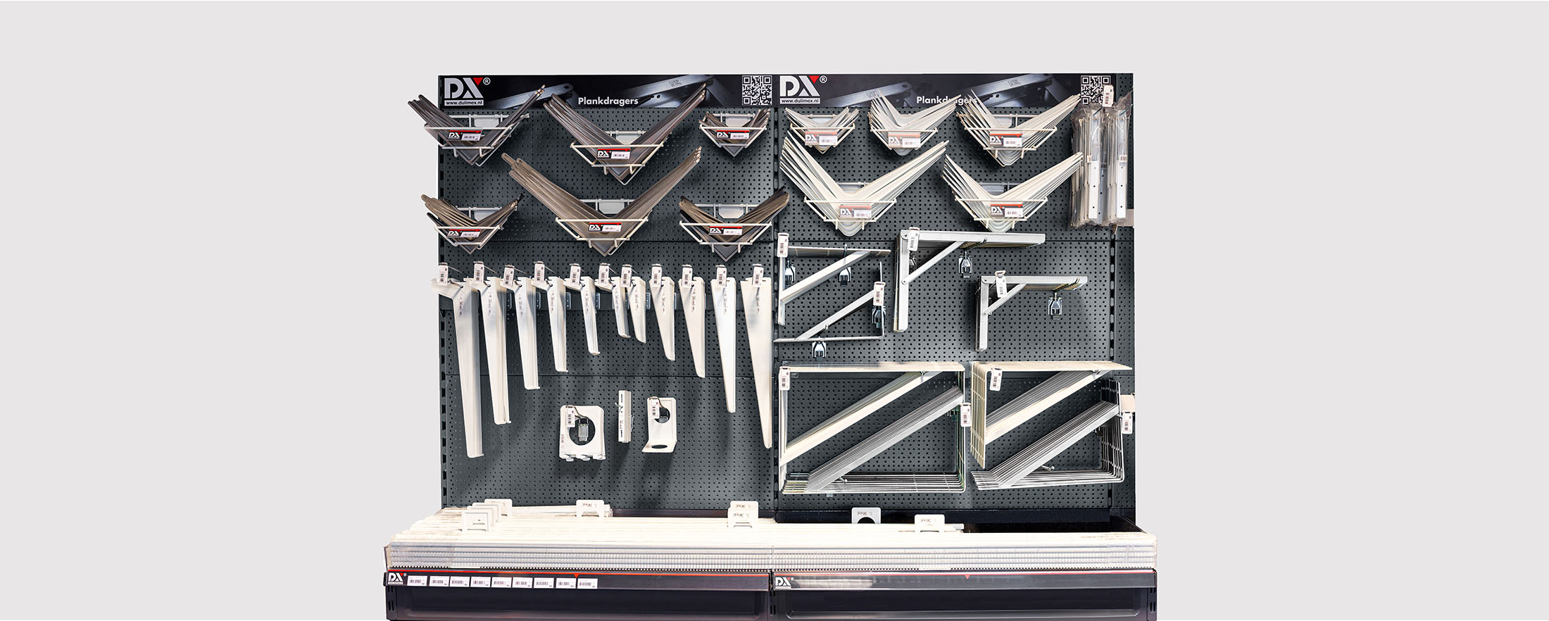 DX schapconcept voor plankdragers