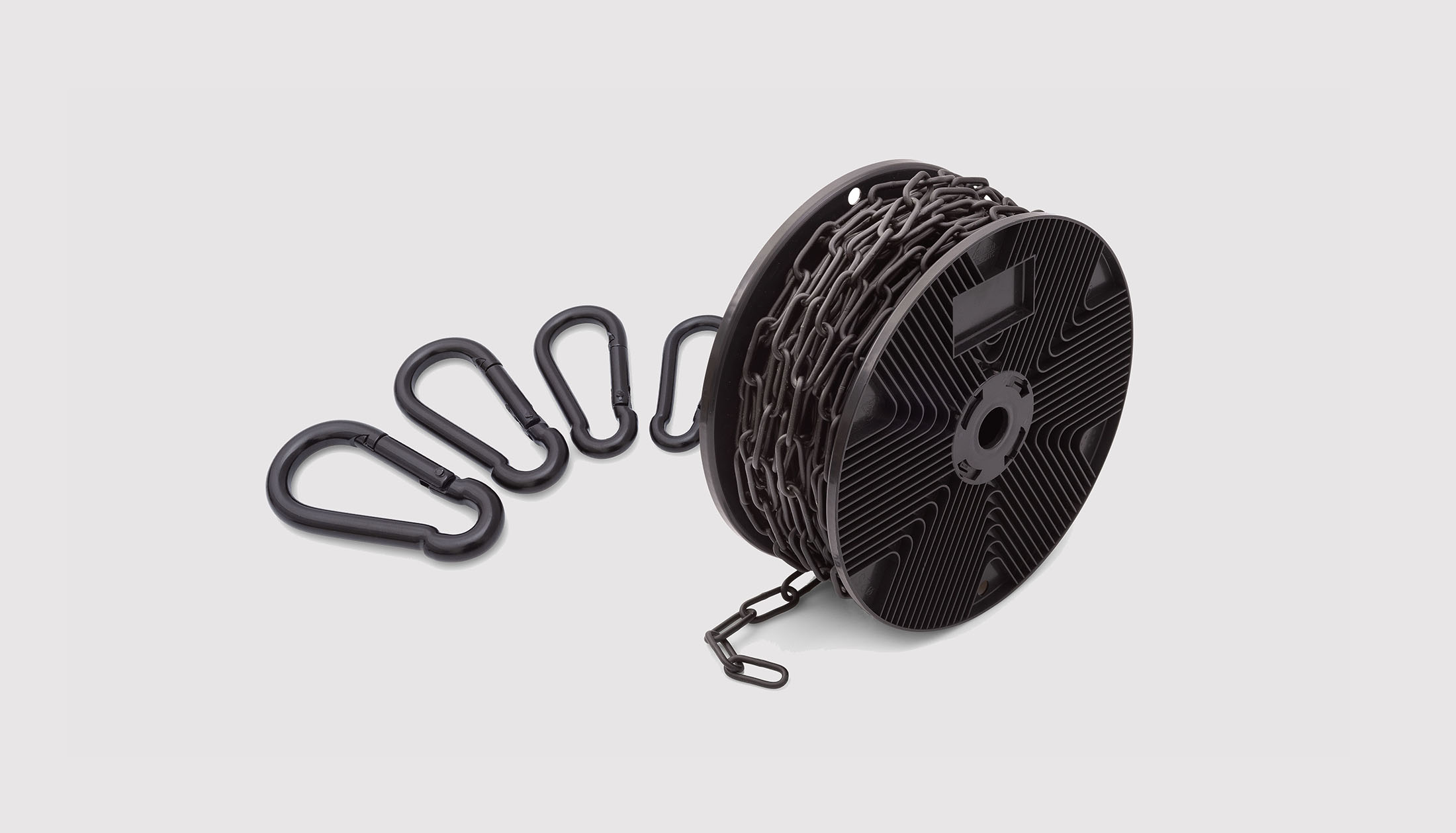 trendy zwarte DX karabijnhaken en voetketting