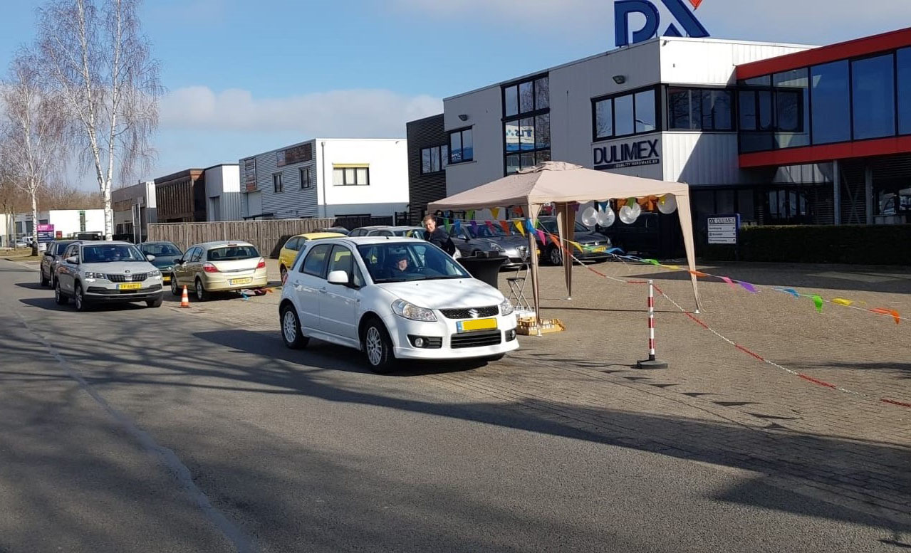 Luc Bosgoed: 12½ jaar in dienst bij Dulimex! Drive-thru viering