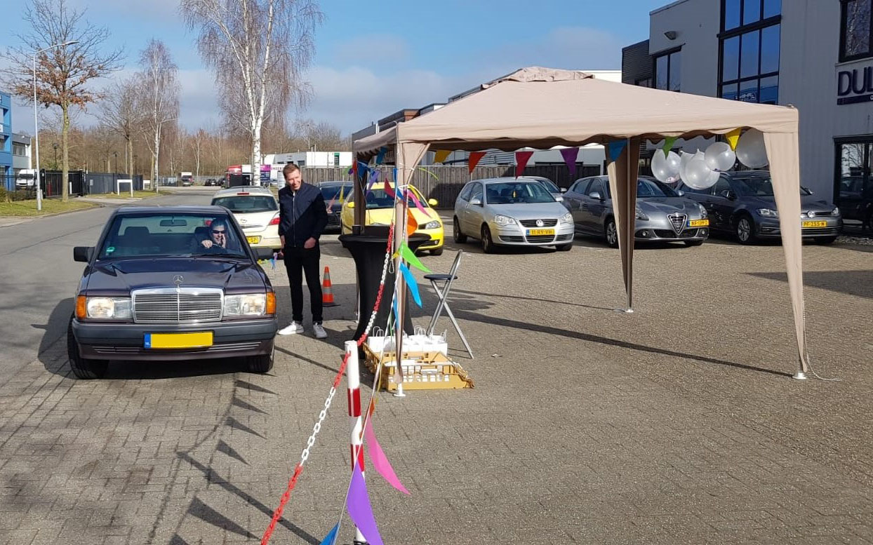 Luc Bosgoed: 12½ jaar in dienst bij Dulimex! Drive-thru viering