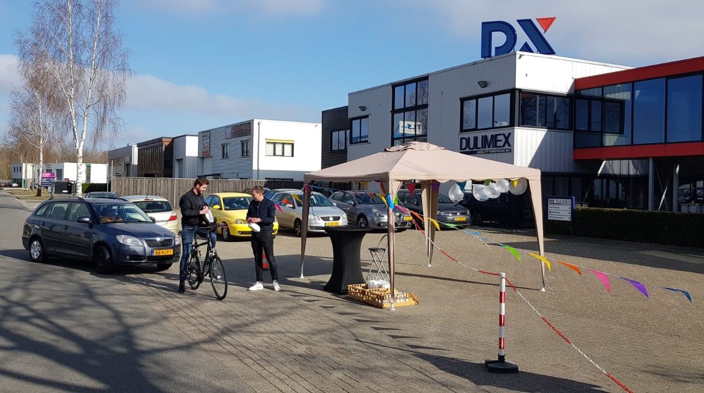 Luc Bosgoed: 12½ jaar in dienst bij Dulimex! Drive-thru viering