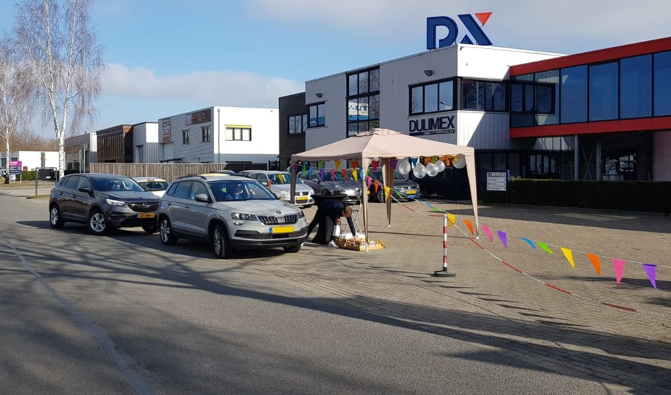 Luc Bosgoed: 12½ jaar in dienst bij Dulimex! Drive-thru viering