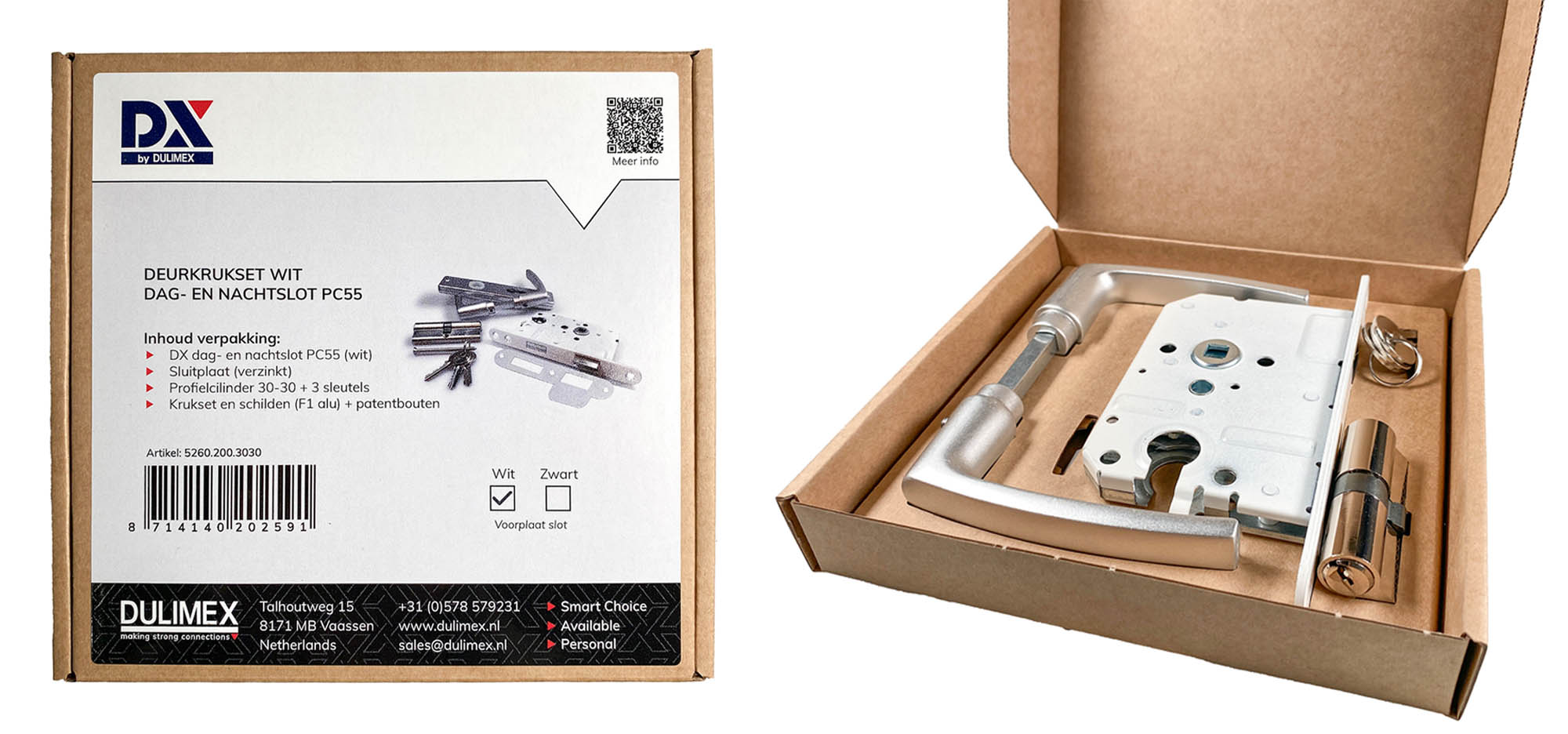 Deurkruksetje dag- en nachtslot in duurzame en stijlvolle verpakking