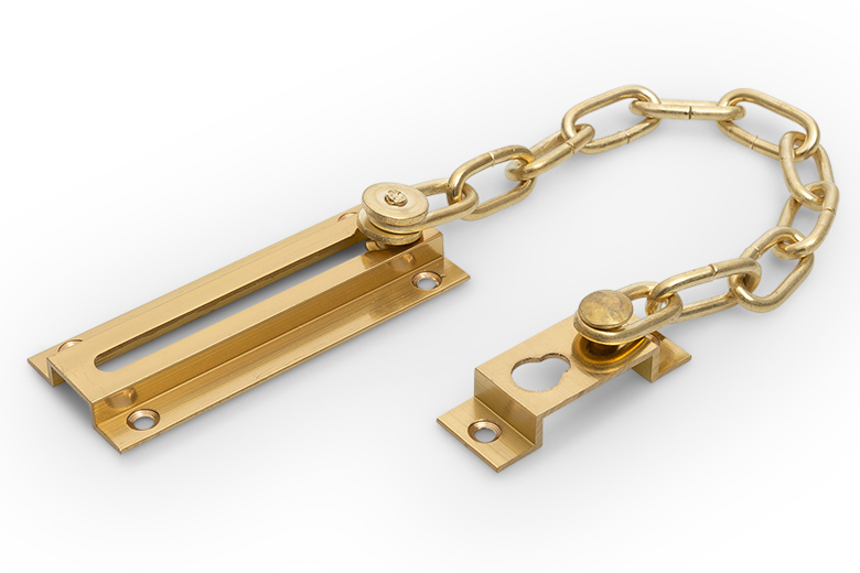 0130.100.0901 Deurketting / massief messing gepolijst