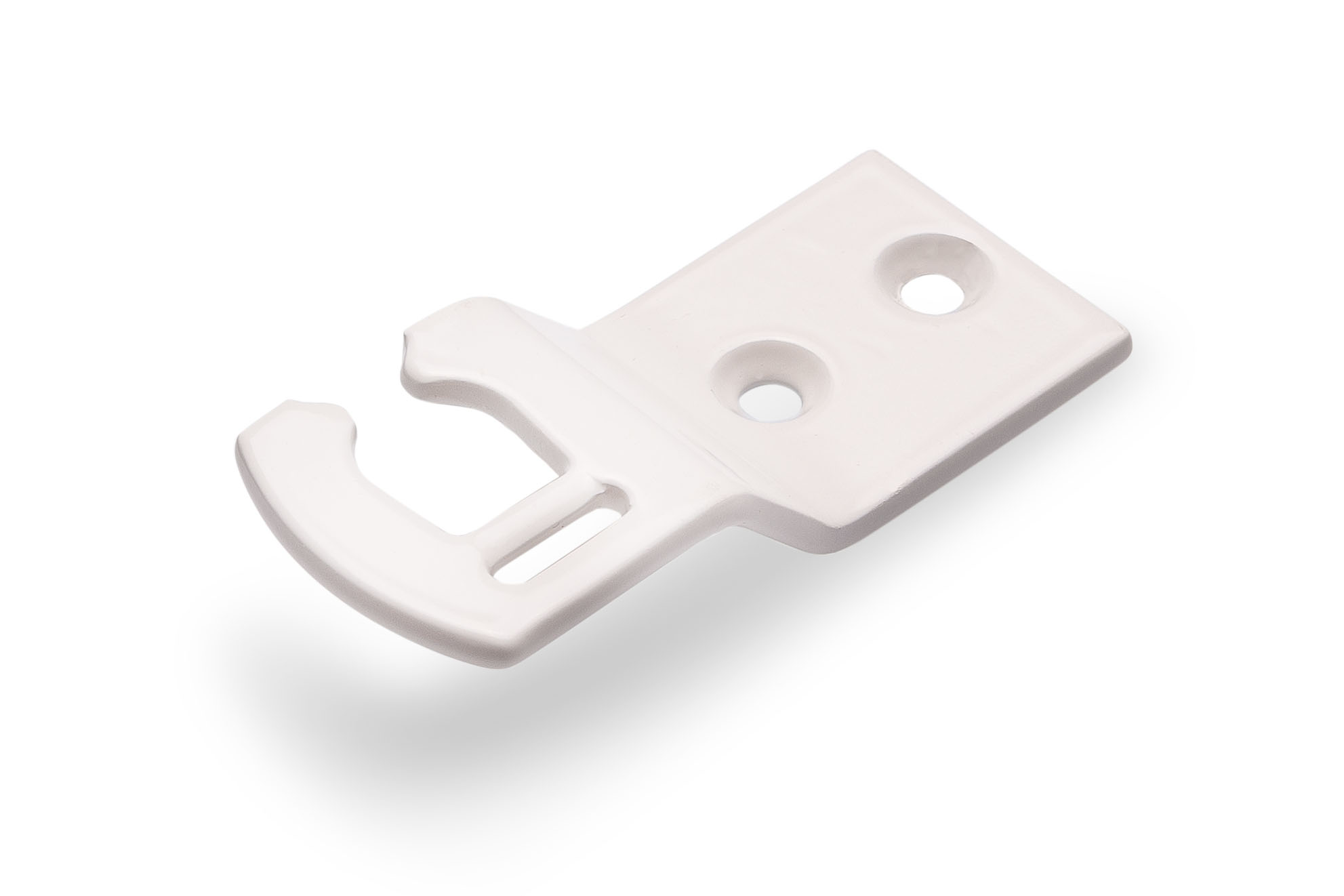 0150.111.0864 Sluithaak / naar binnen rechts / staal wit geëpoxeerd