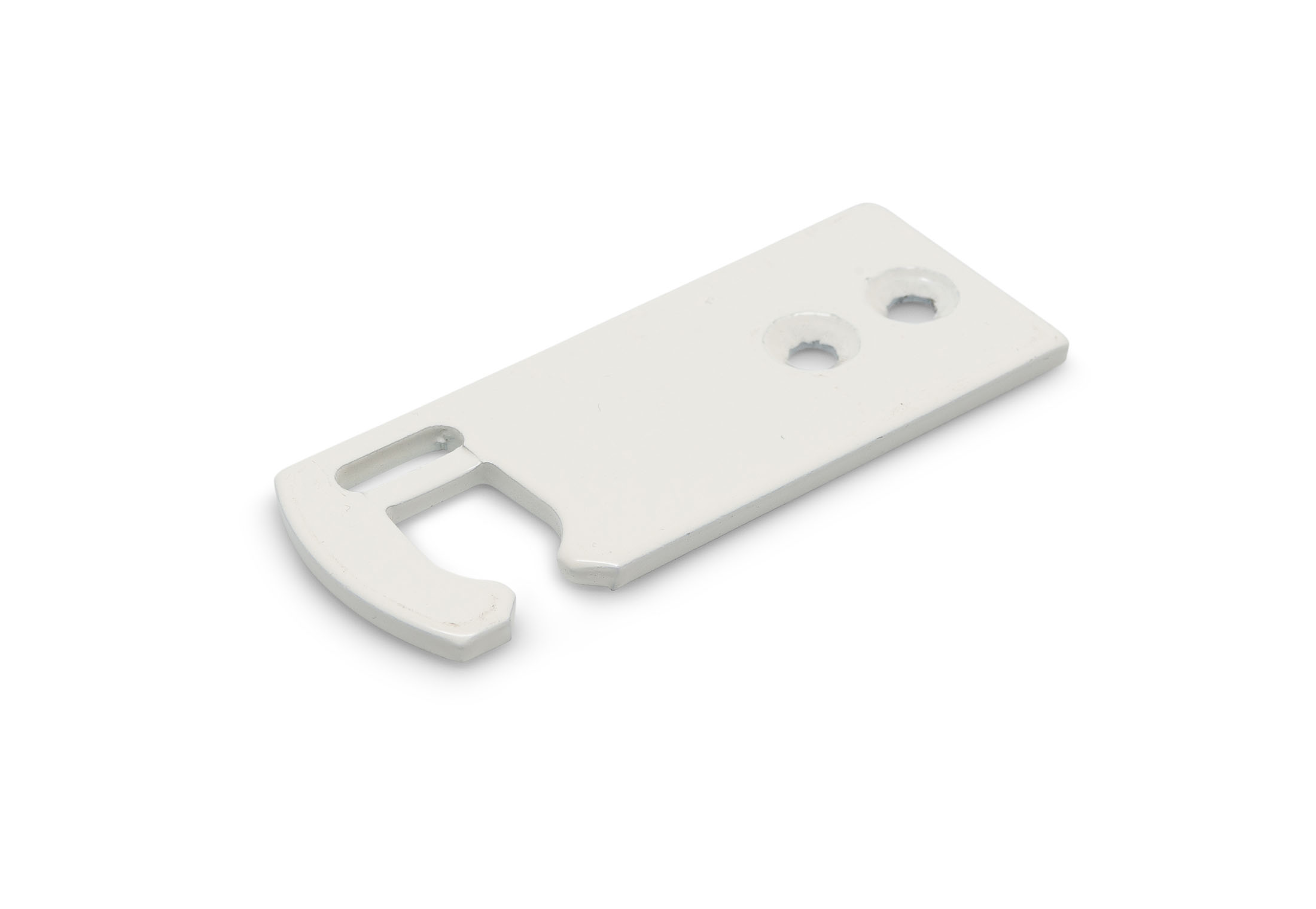 0150.112.0864 Sluithaak / vlak model links / voor tuimel- en 'draai kiep'-ramen / staal wit geëpoxeerd