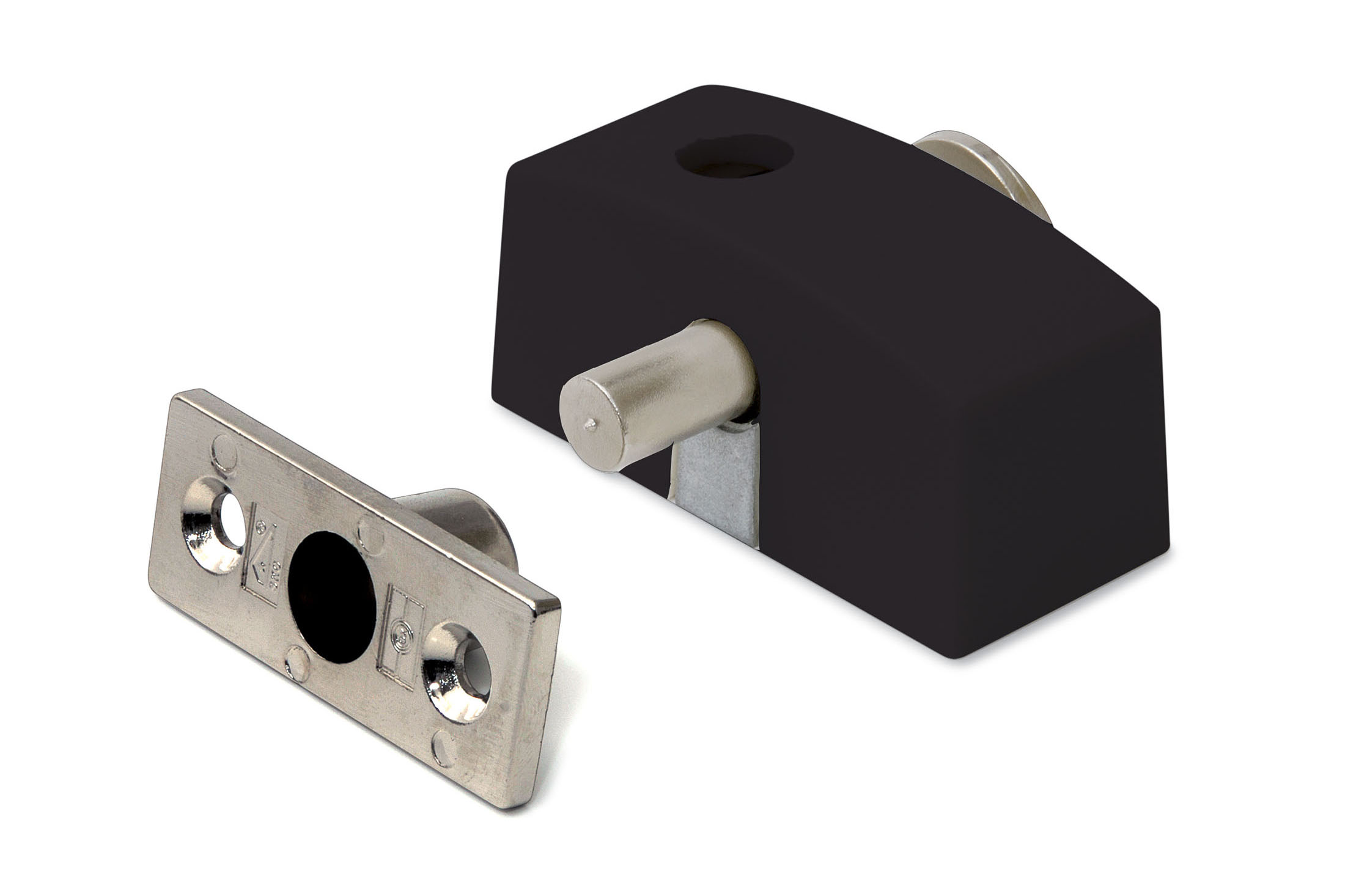 Oplegsloten smal met cilinderslot buitendraaiend SKG*®, zwart