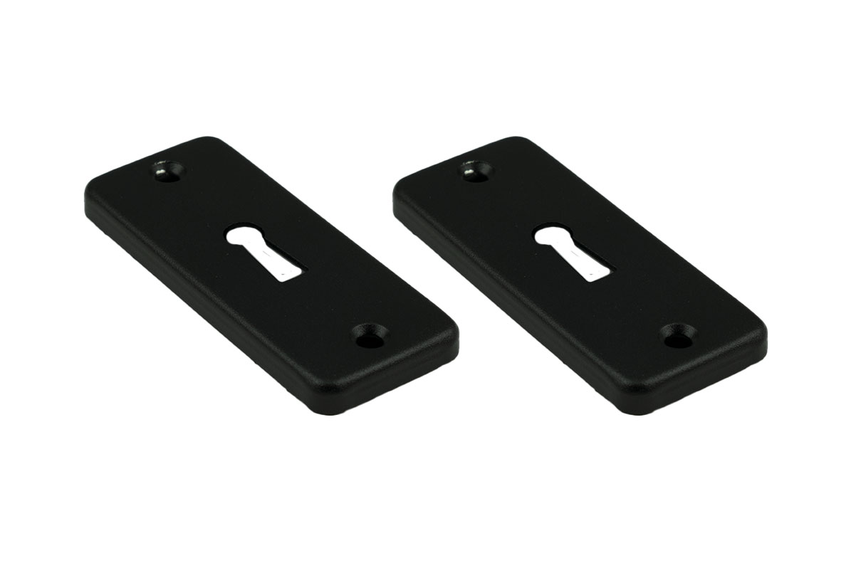 Afdekrozet sleutelgat, zwart