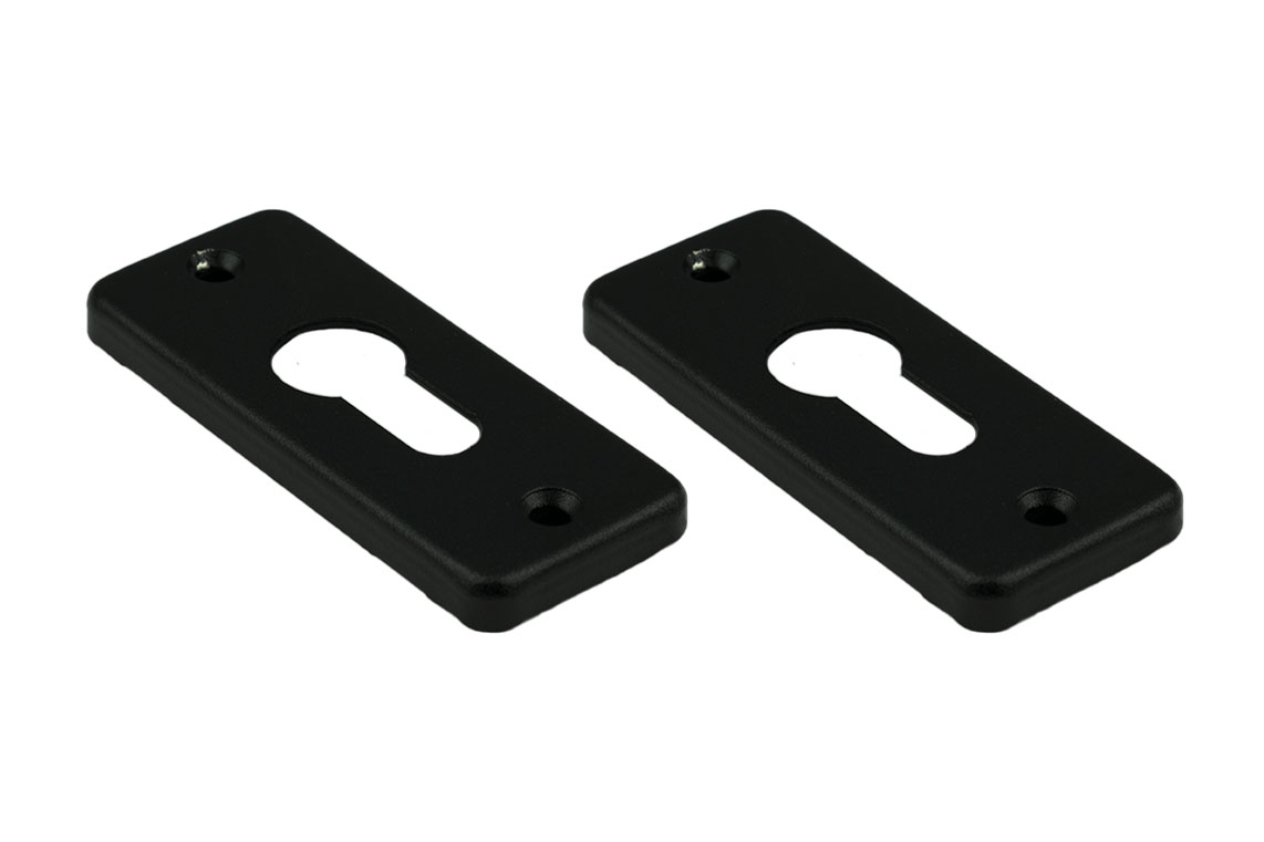 Afdekrozet profielcilinder, zwart