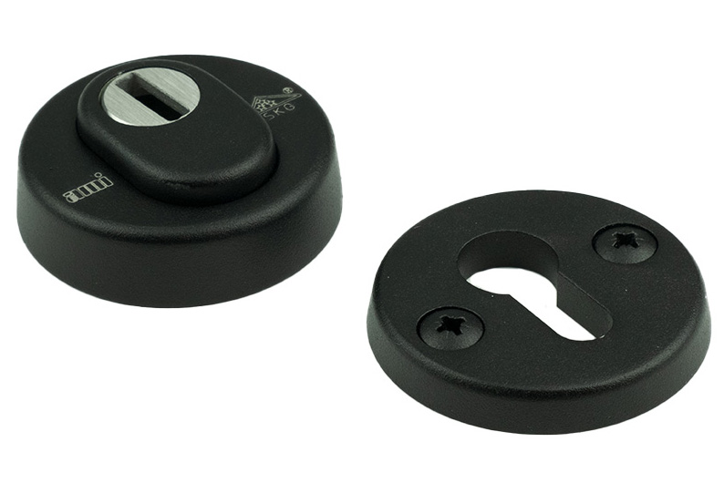 0170.800.0103 Veiligheidsrozet / SKG***®  / rond rozet / kerntrek / zwart