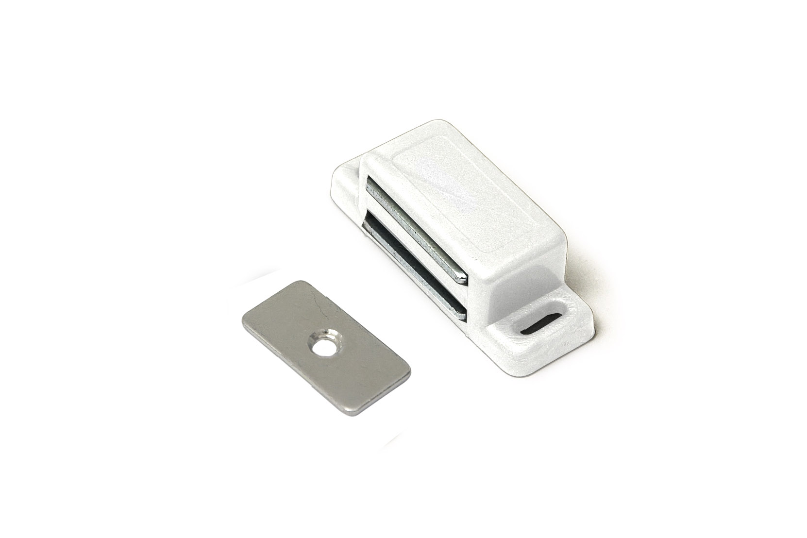 0414.600.8812 Magneetsnapper / metalen tegenplaat / 4 kg / wit