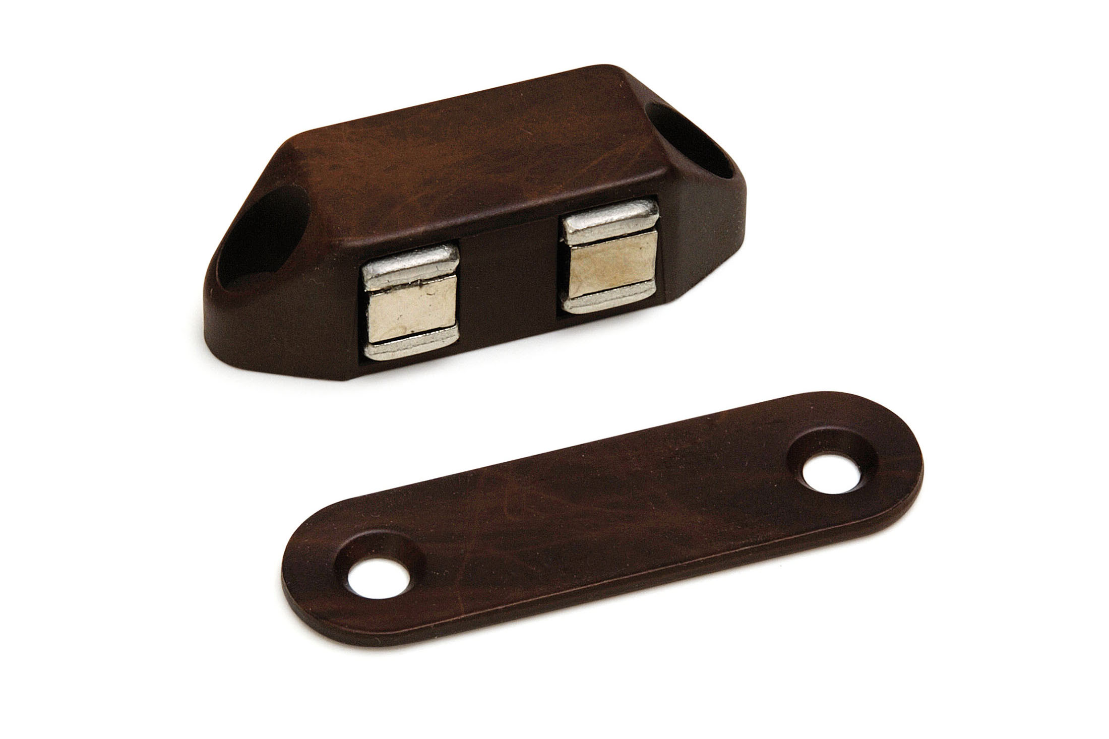 0414.800.4003 Magneetsnapper "Polair" / type 5143 / opschroevend / 4 kg / zamac, walnoot bruin