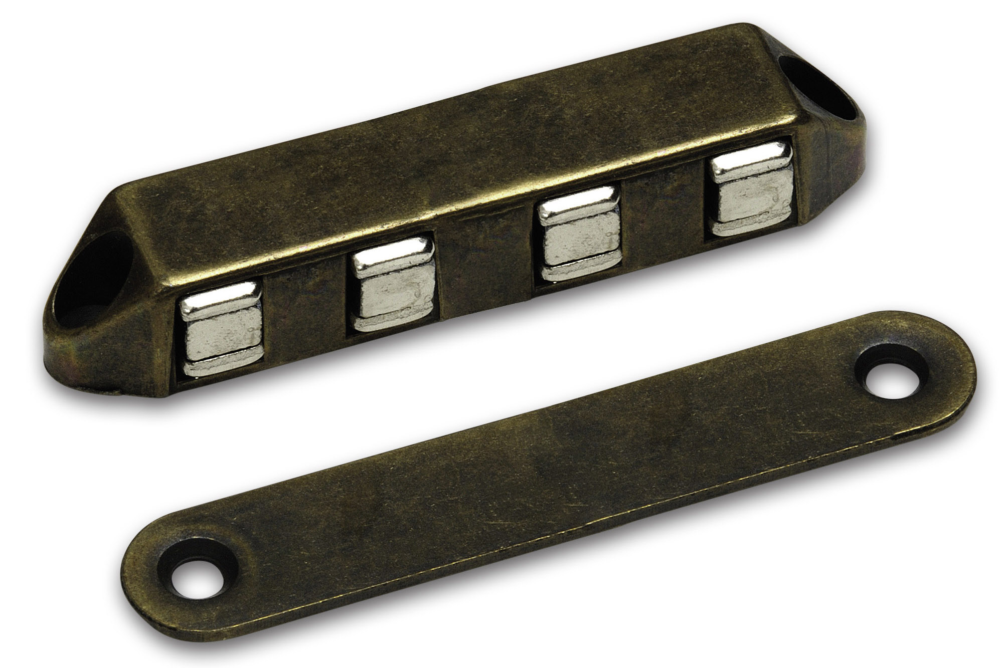 0414.800.8004 Magneetsnapper "Super Polair" / type 5233 / opschroevend / 8 kg / zamac, verbronst