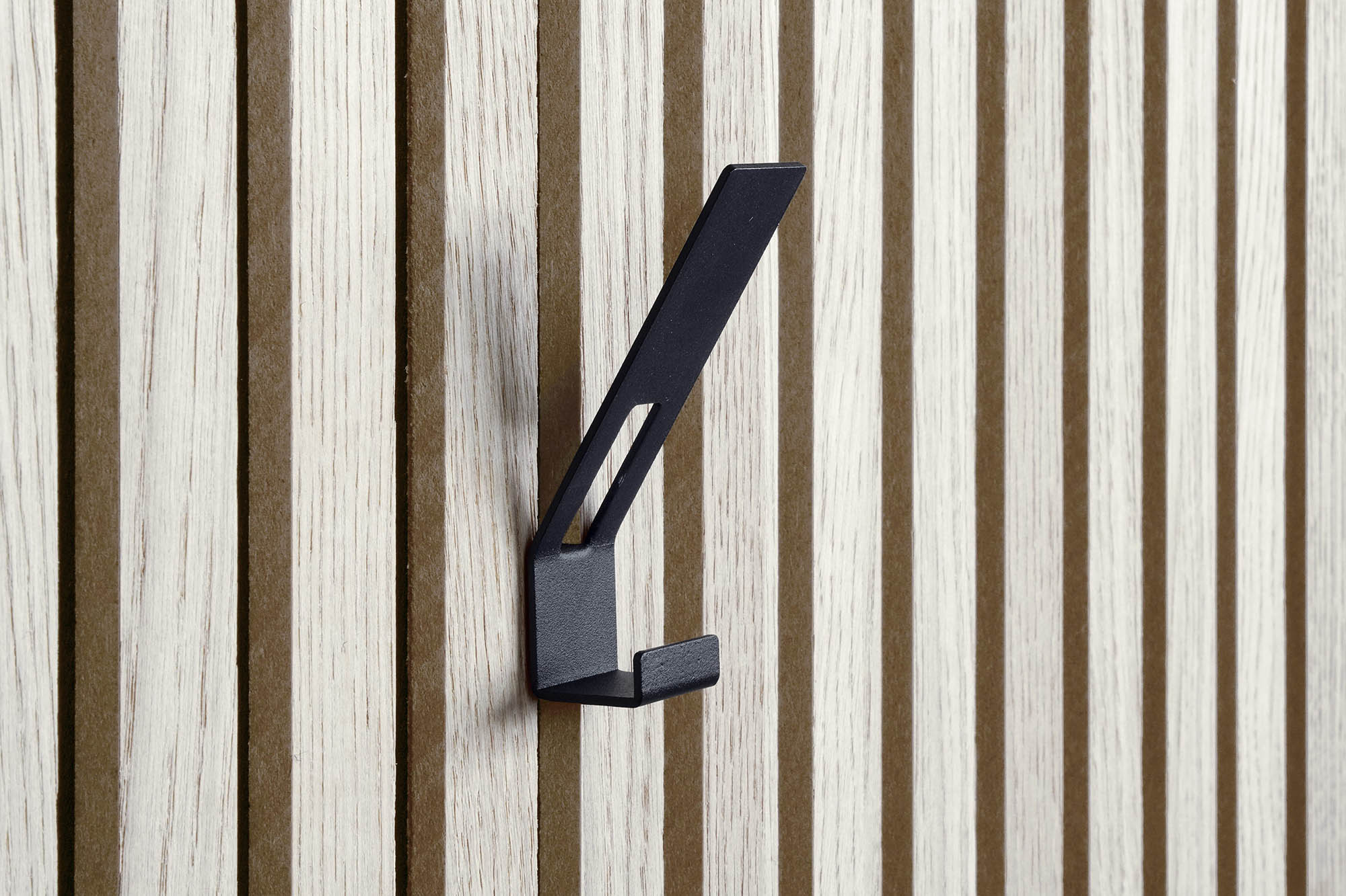 Set van 2 kapstokhaken zwart voor akoestische panelen