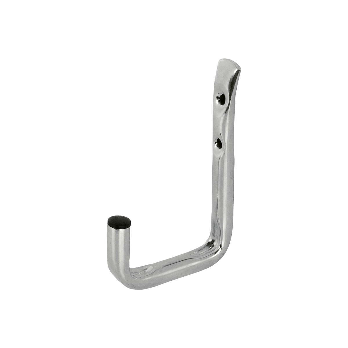 0516.100.1000 Wandhaak / 80x120xØ12mm / 25KG / rond staal 1mm / PVC dop / schroefgat Ø5mm / verzinkt