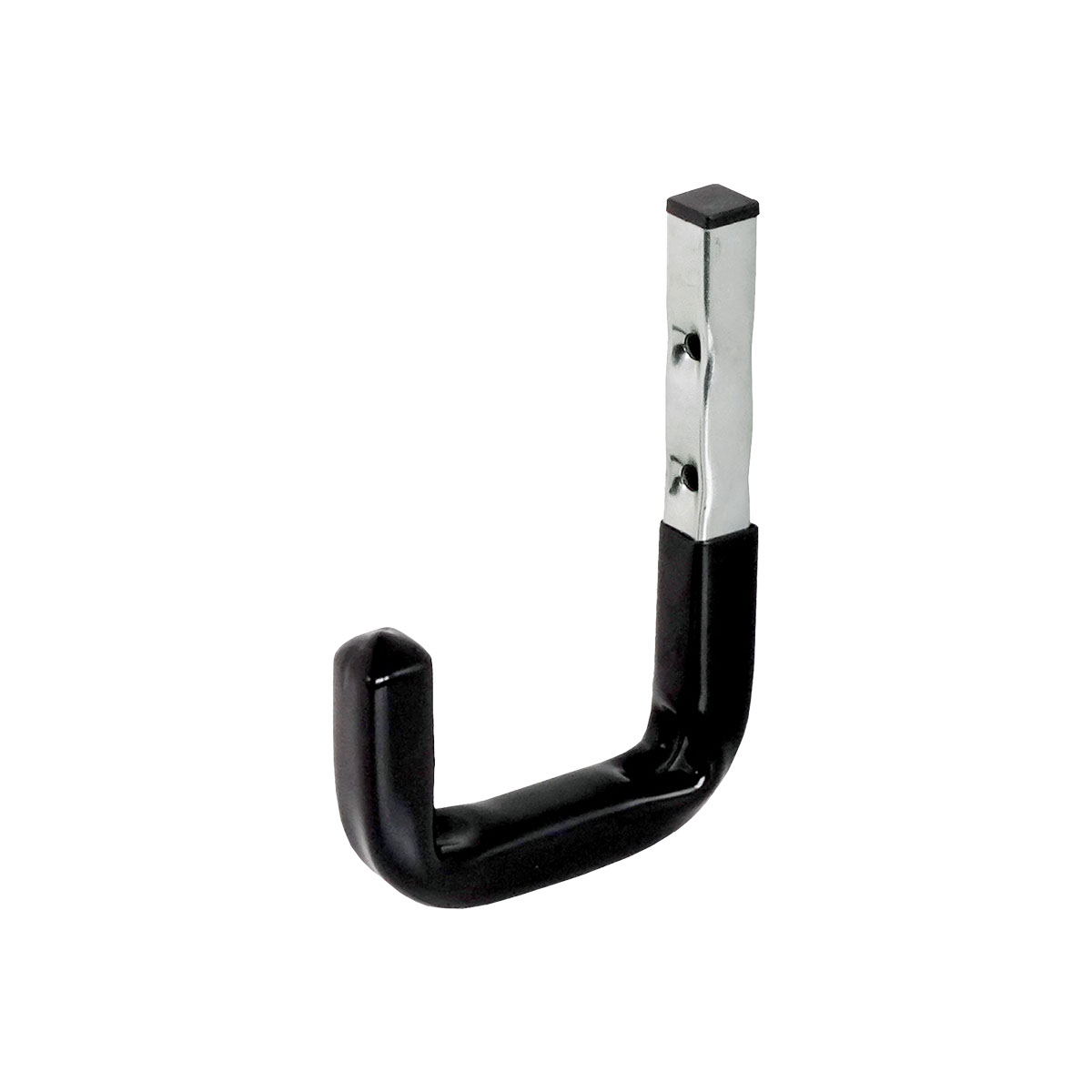 0516.100.1100 Wandhaak / 80x120x12mm / 45KG / vierkant staal 1mm / PVC ommanteld / 5mm schroefgat / verzinkt