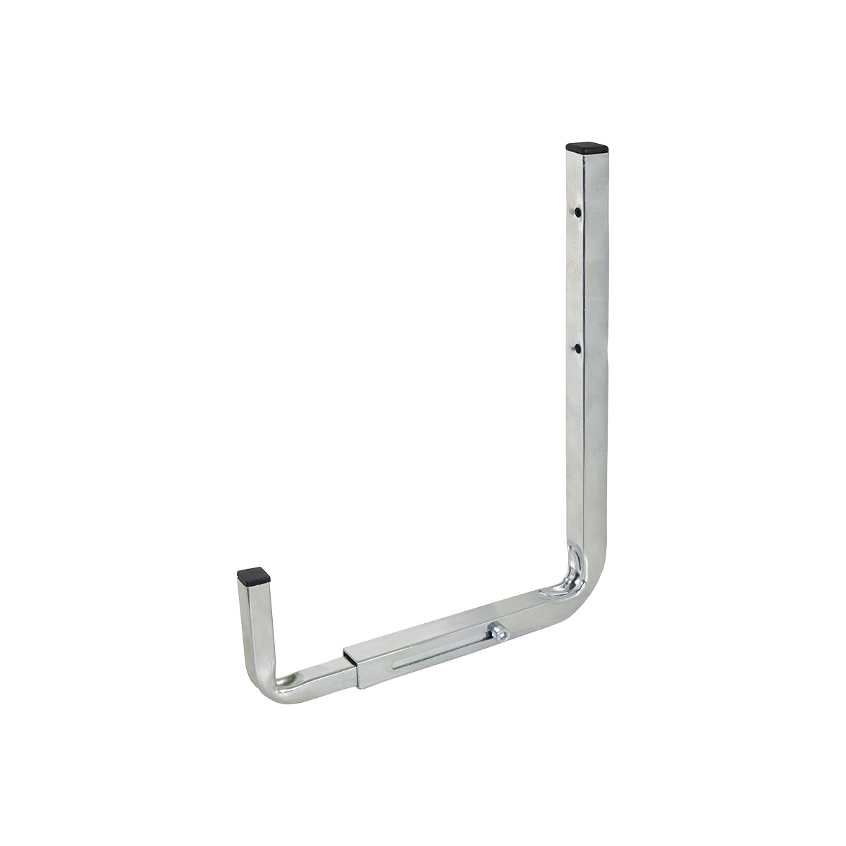 0516.100.1200 Wandhaak verstelbaar / 200-260x250x16mm / 20KG  / vierkant staal 1mm / PVC dop / 5mm schroefgat / verzinkt