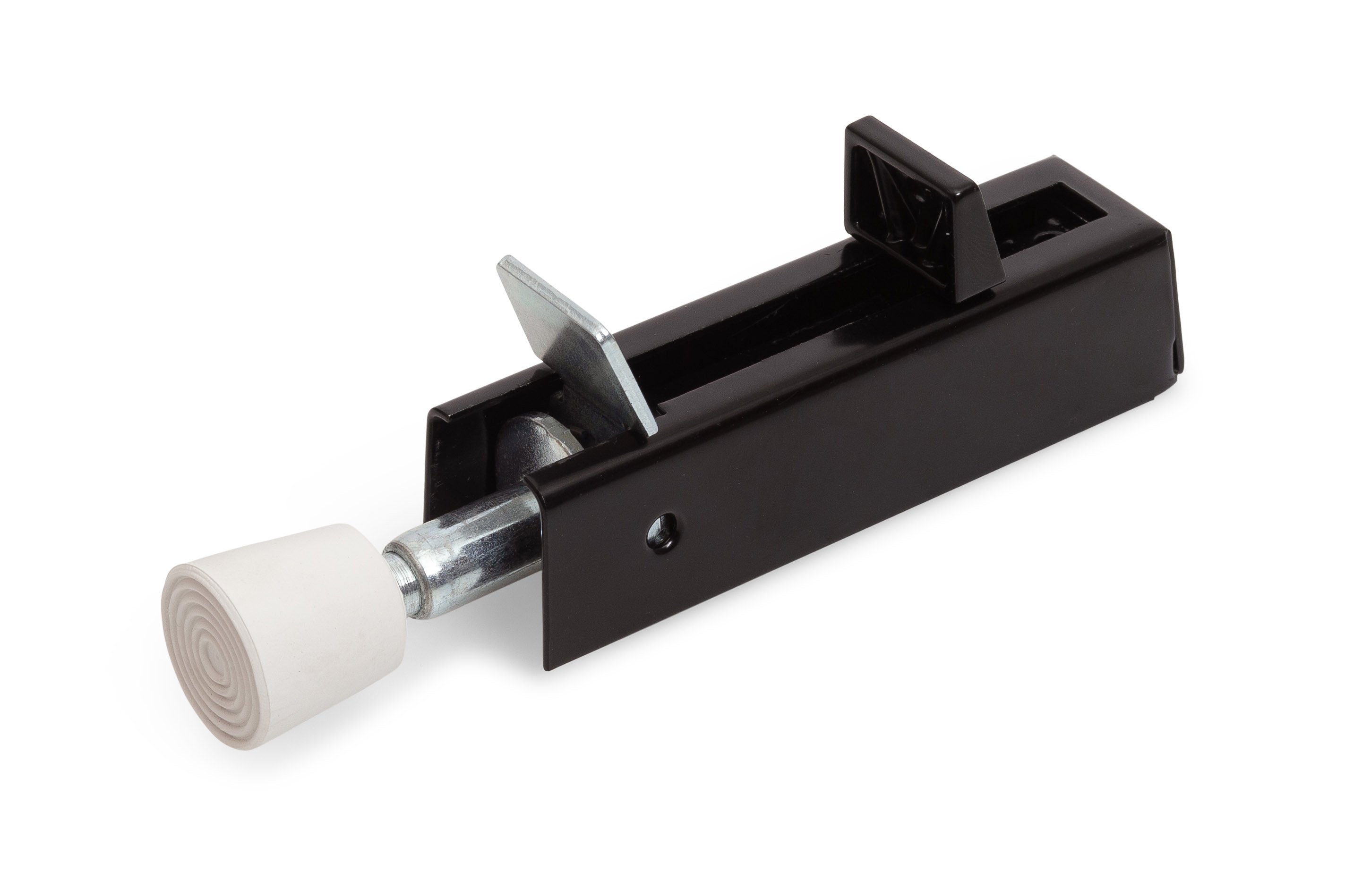 Deurvastzetters met voetstift, zwaar, zwart