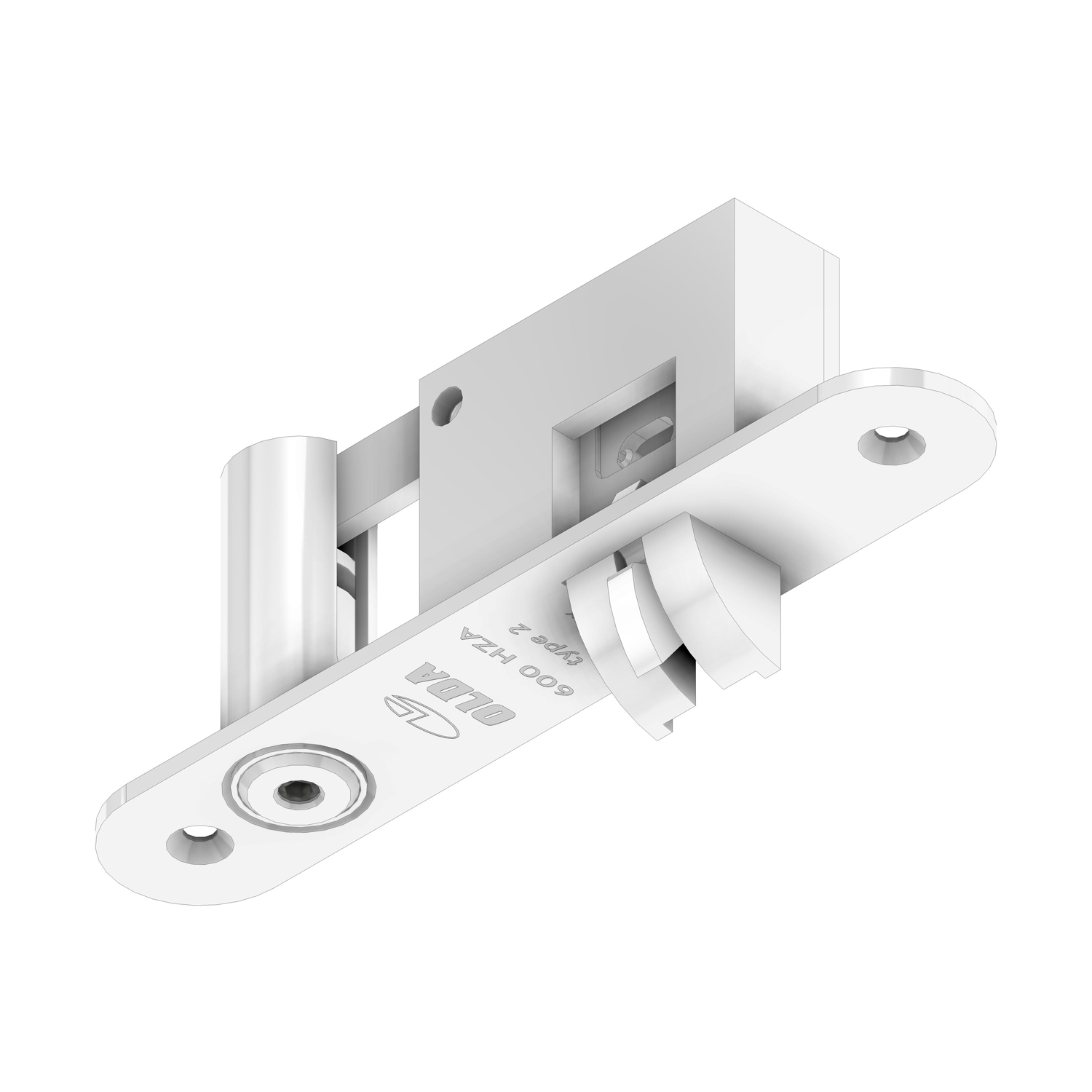 0810.600.2000 Automatische kantschuif / type 600 HZA / TYPE 2 / deurkozijn model 136 mm / staal verzinkt  / t.b.v. stalen of aluminium deuren
