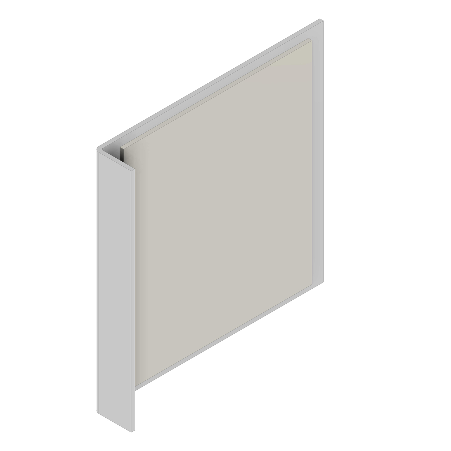 0821.010.0002 Sluitplaat / type SP 10T / fixatie d.m.v. dubbel zijdig tape / RVS / t.b.v. houten deuren