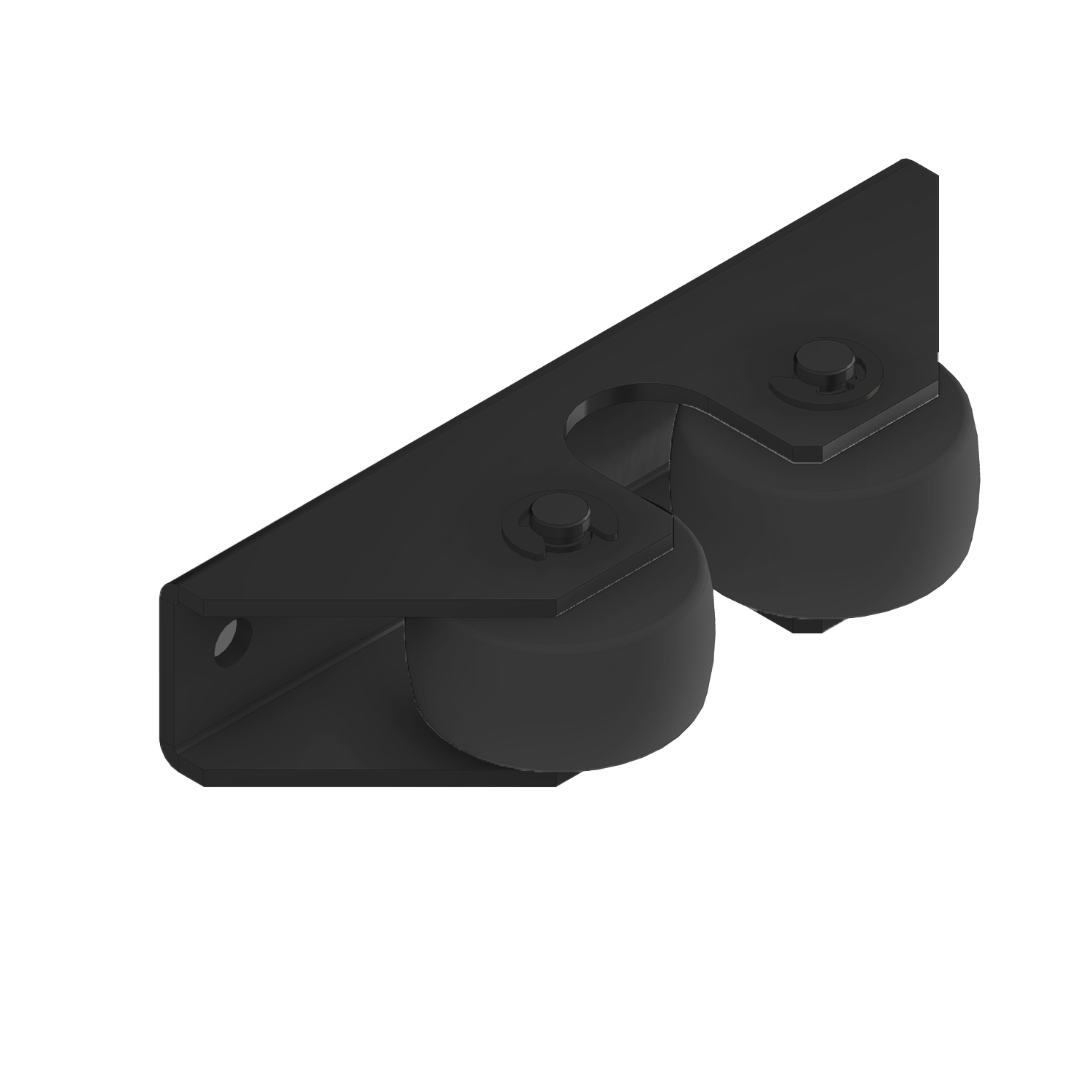 0848.077.2221 Deurvastzetter / type 77 DA BL / staal / zwart