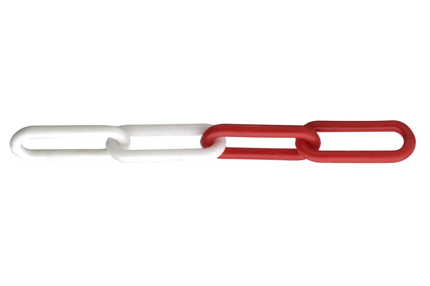 Signal chains / plastic chains on bundle red / white