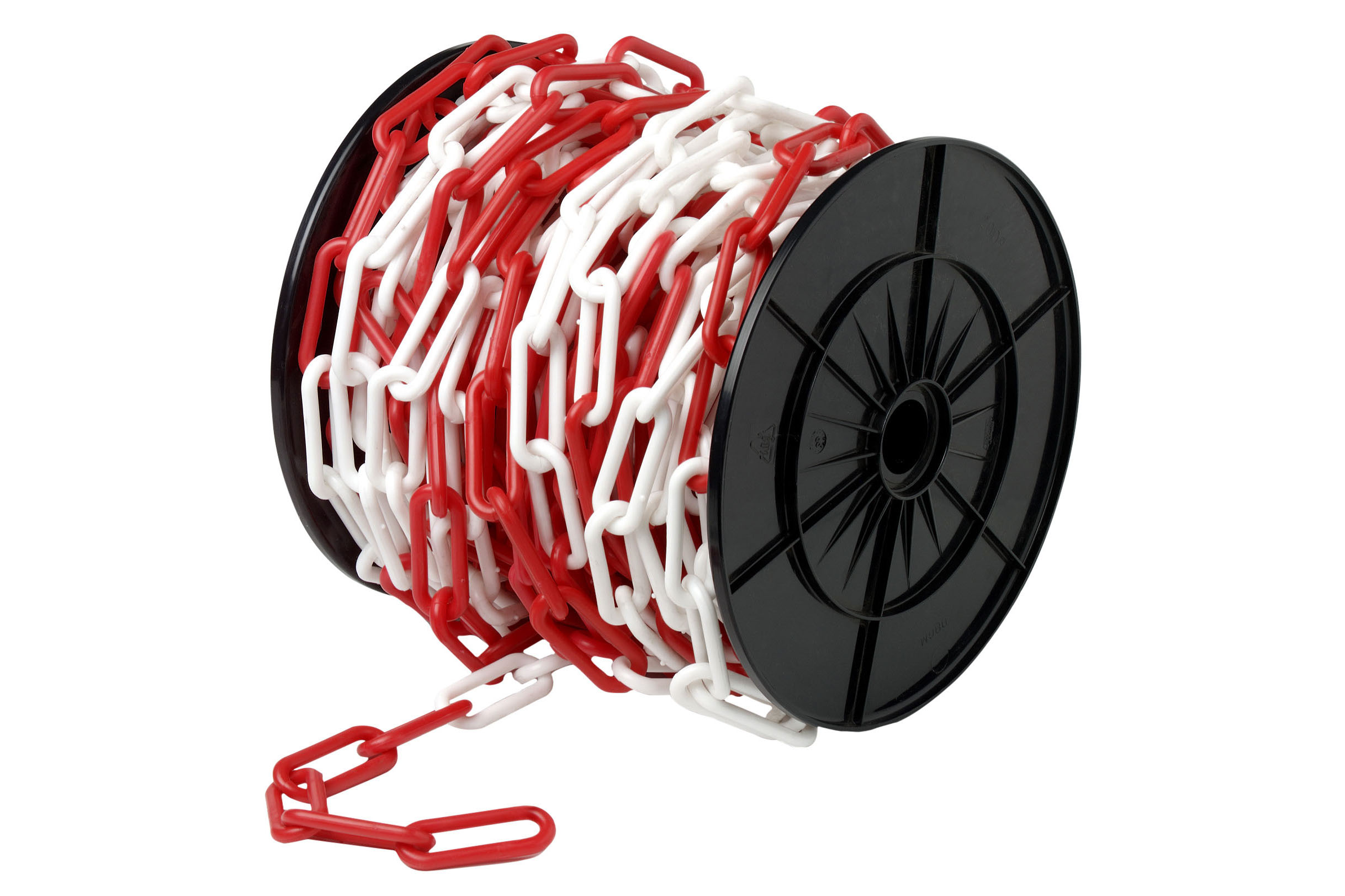 Signal chains / plastic chains on reel red / white