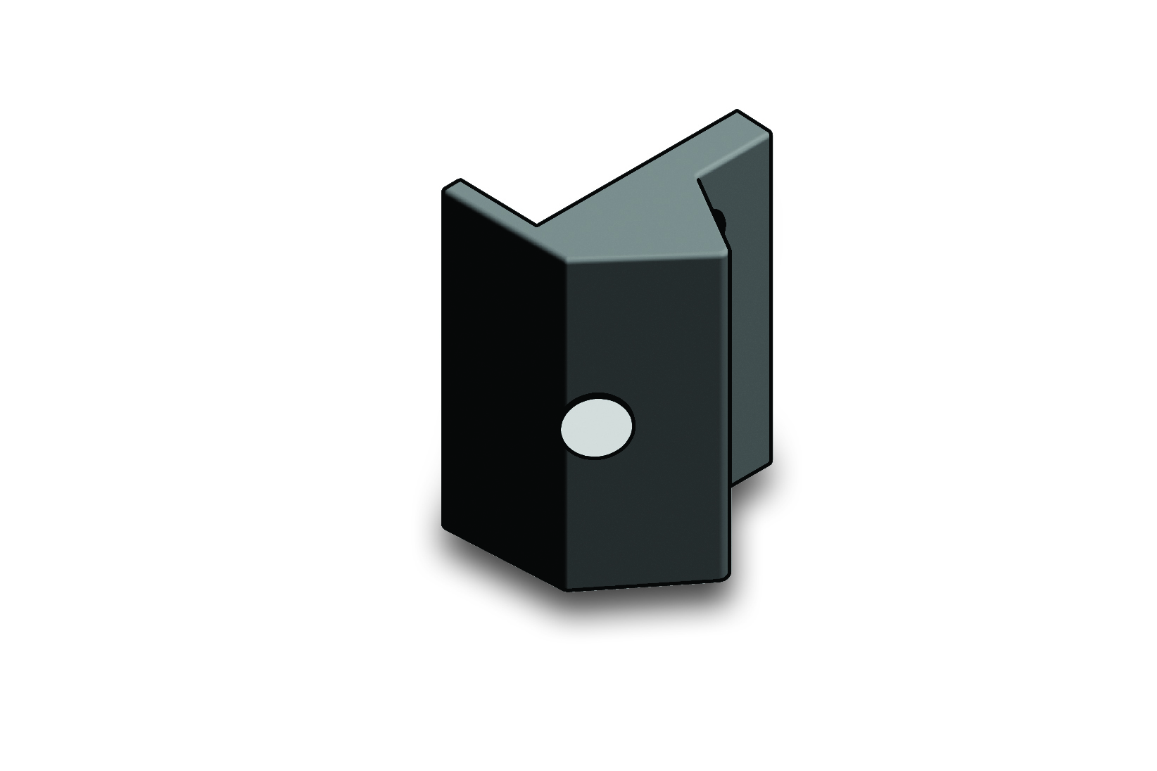 4003.634.0694 Sluitplaat / DX / t.b.v. horizontale Pullmanschoot voor dubbele en gelijkliggende deursituatie / voor PO 522-523 / mat zwart