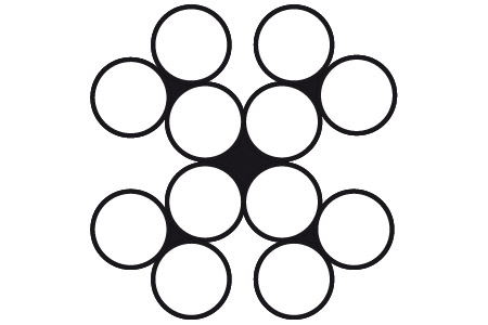 8086.001.R100 Staalkabel 4x3  / 01 mm / op rol à 100 meter / verzinkt