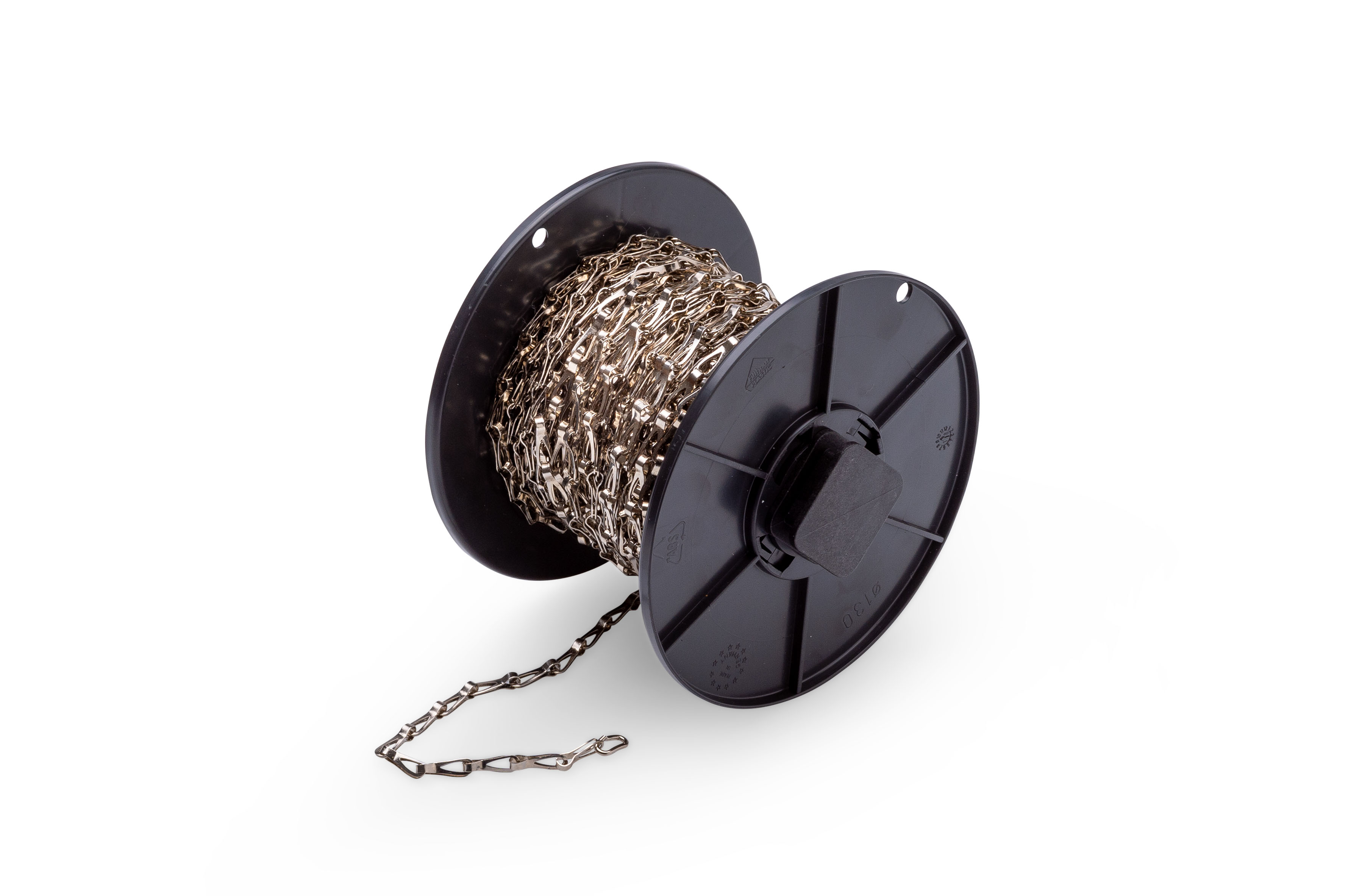 Sash chains on reel, nickel plated