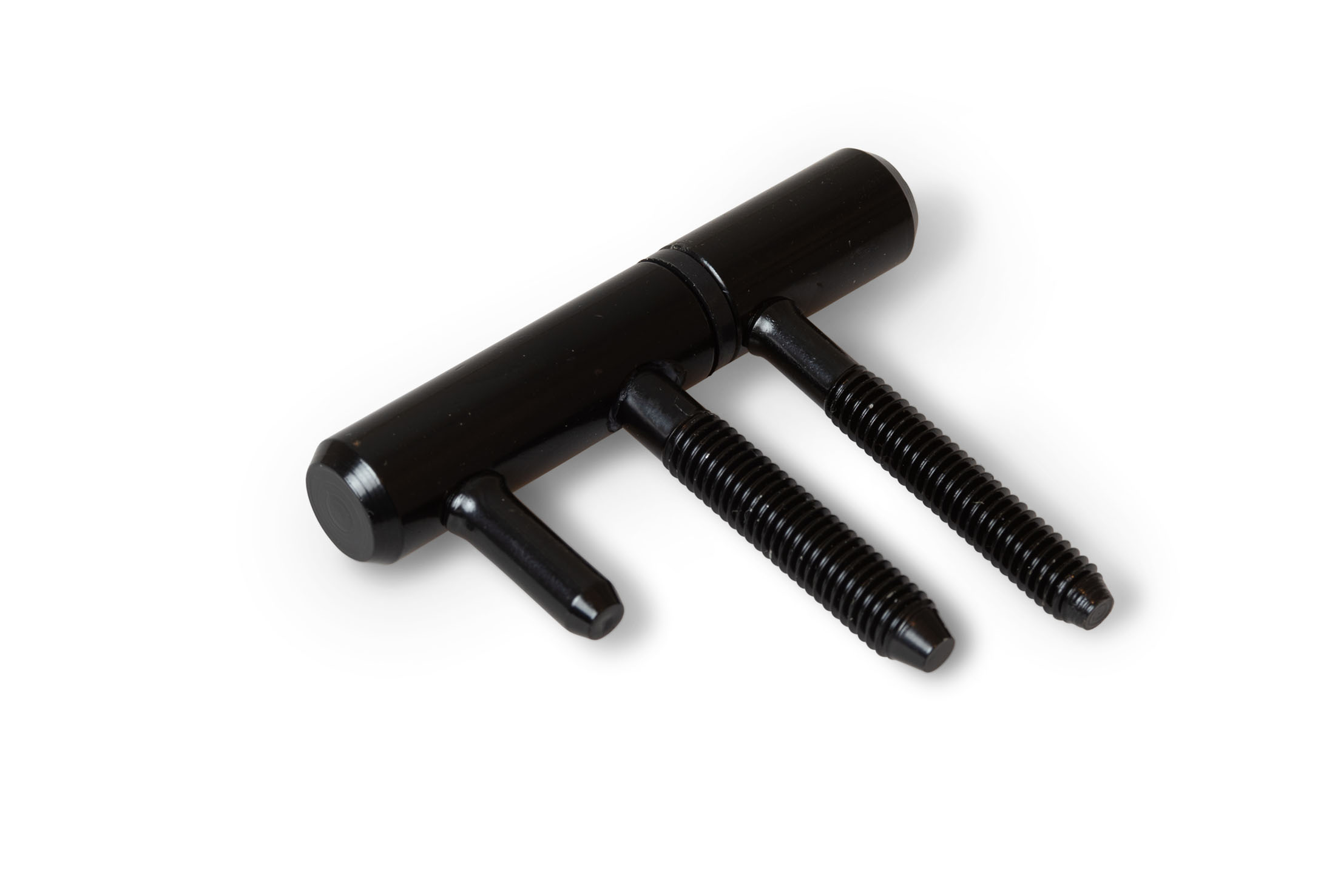 6001.475.5443 Inboorpaumelle / Ø 14 mm / zwarte nylon ring / voor houten deuren en kozijnen / staal zwart