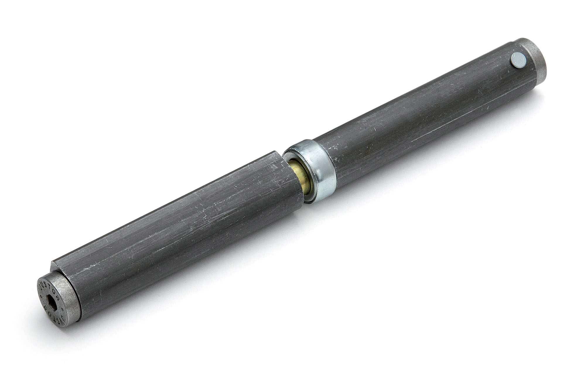 Aanlaspaumelles met veer en kogellager, blank staal