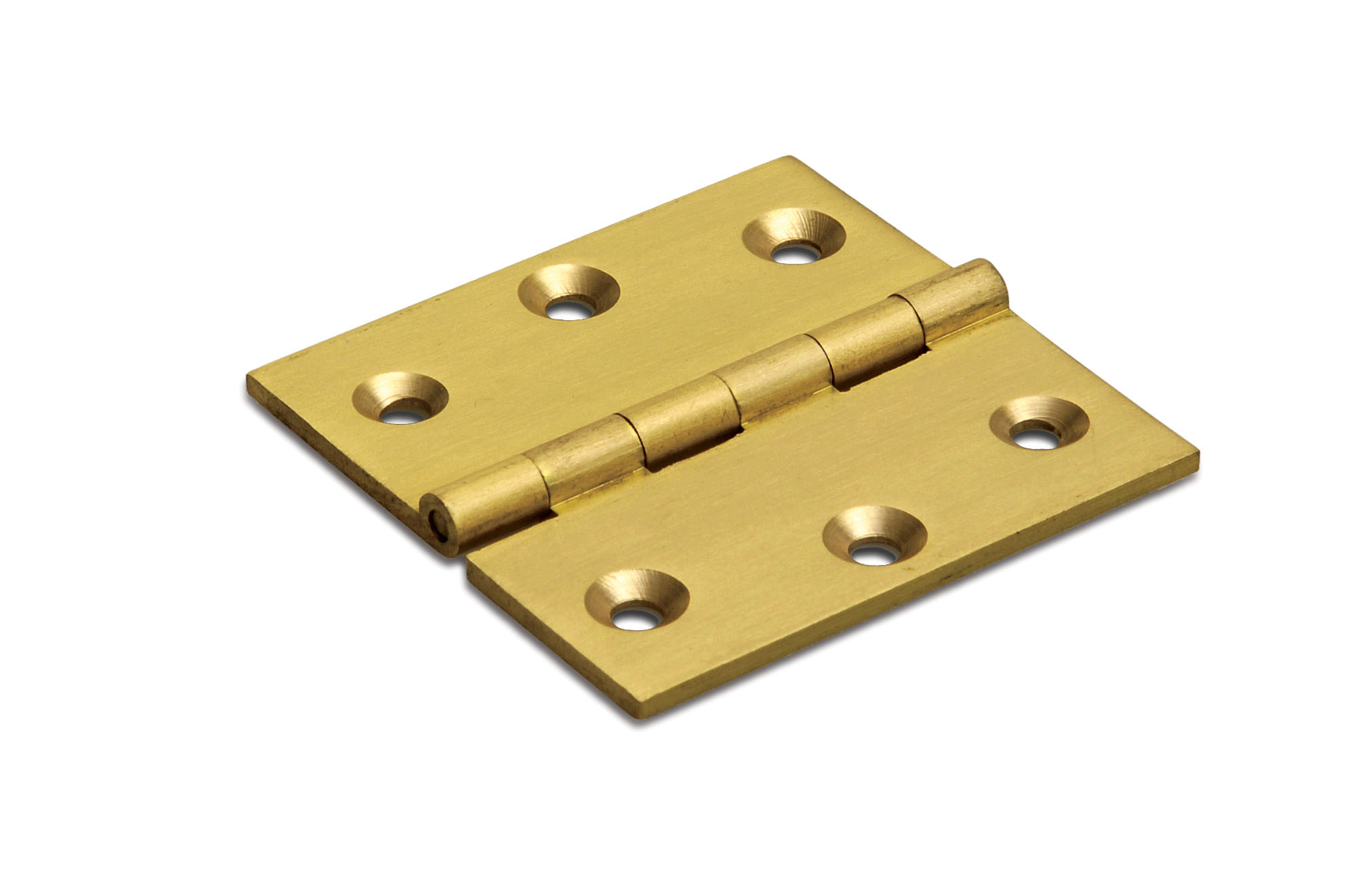 6120.012.4040 Smalscharnier / rechte hoeken / 40x40 mm / vaste messing pen / massief messing