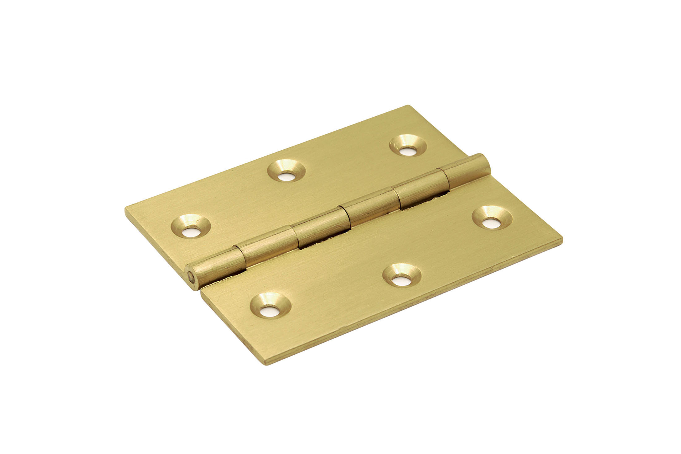 6120.012.4035 Smalscharnier / rechte hoeken / 40x35 mm / vaste messing pen / massief messing