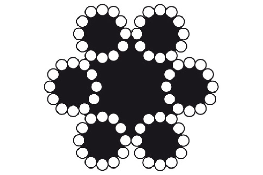 8085.503.R100 Staalkabel 6x12 +7 TWK / 03 mm / op rol à 100 meter / verzinkt