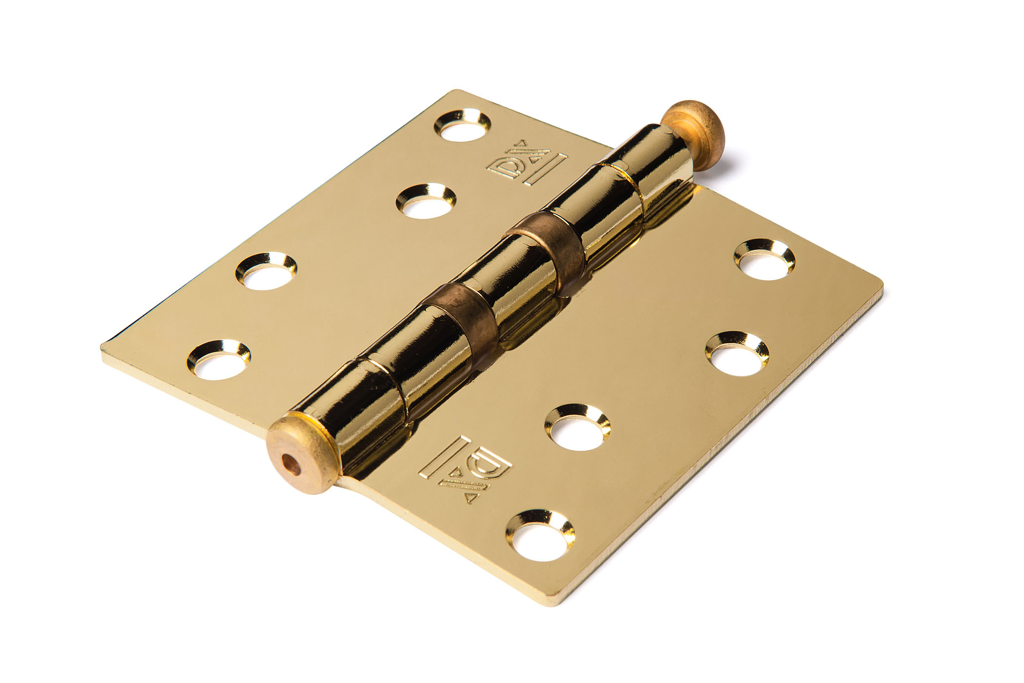 Kogellagerscharnieren rechte hoeken, staal, vermessingd