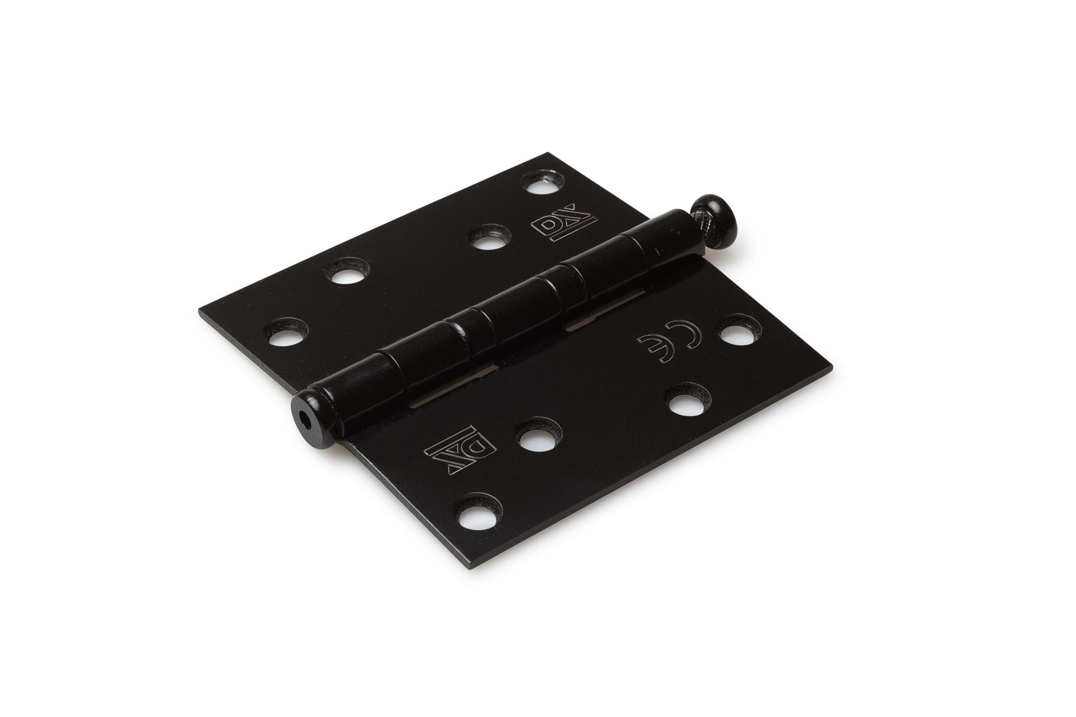 Kogellagerscharnieren rechte hoeken, RVS zwart gelakt