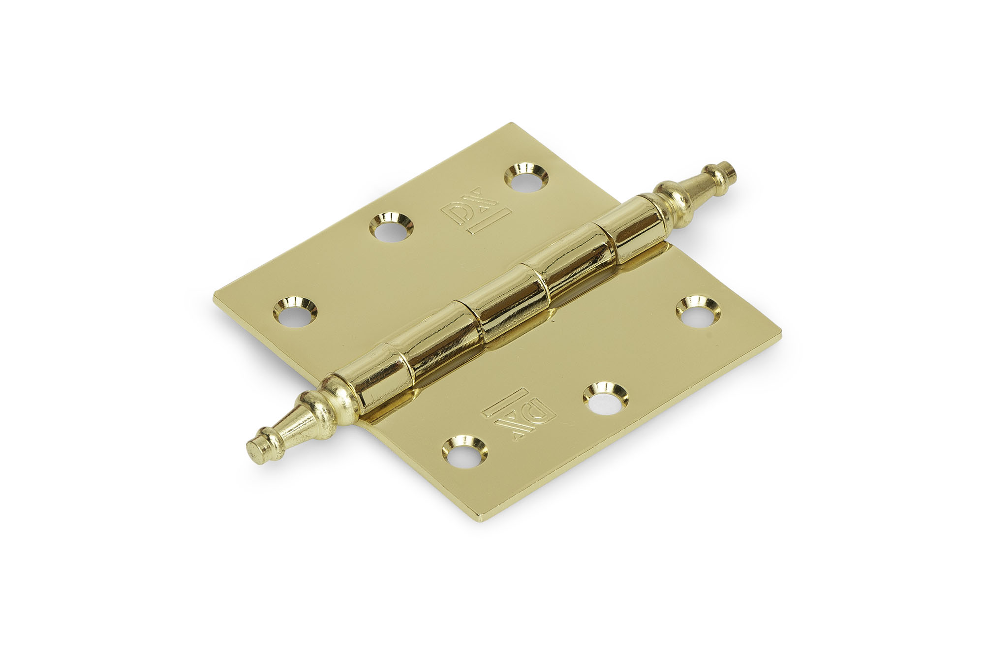 6310.011.7676 Vaasknopscharnier / 76x76 mm / losse vermessingde pen / staal vermessingd