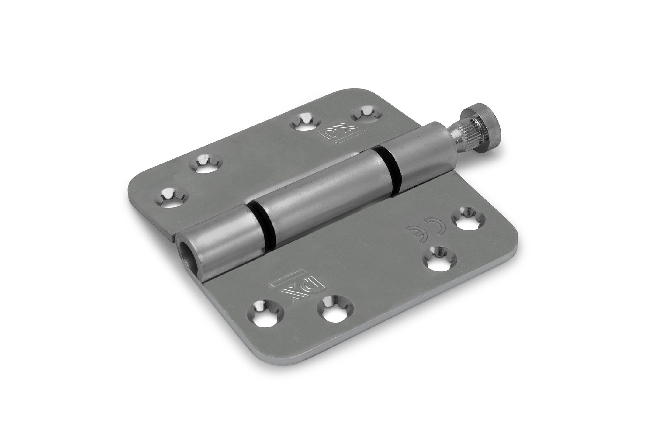 Nylon glijlagerscharnier ronde hoeken, staal