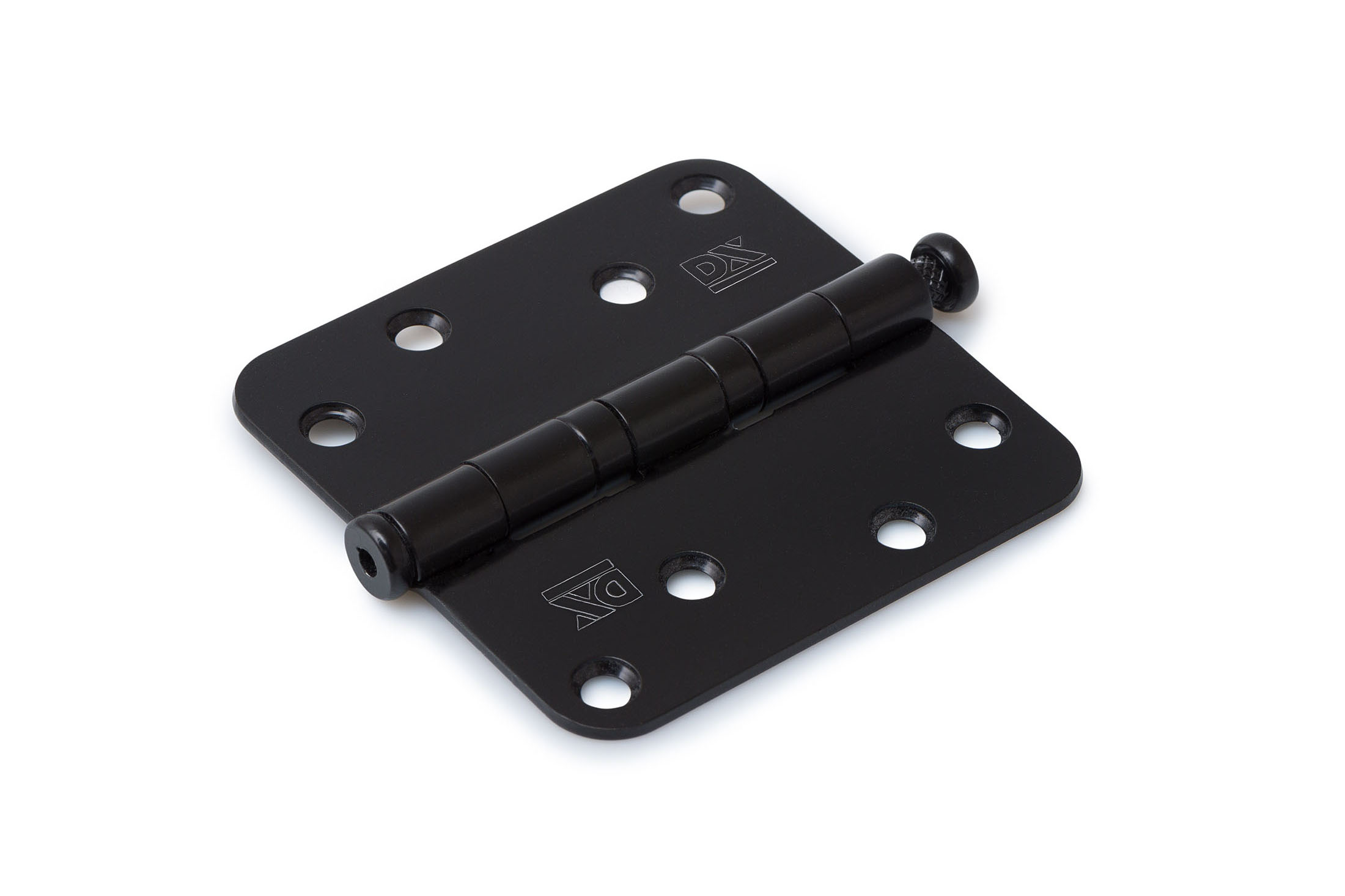 Kogellagerscharnieren ronde hoeken, RVS zwart gelakt