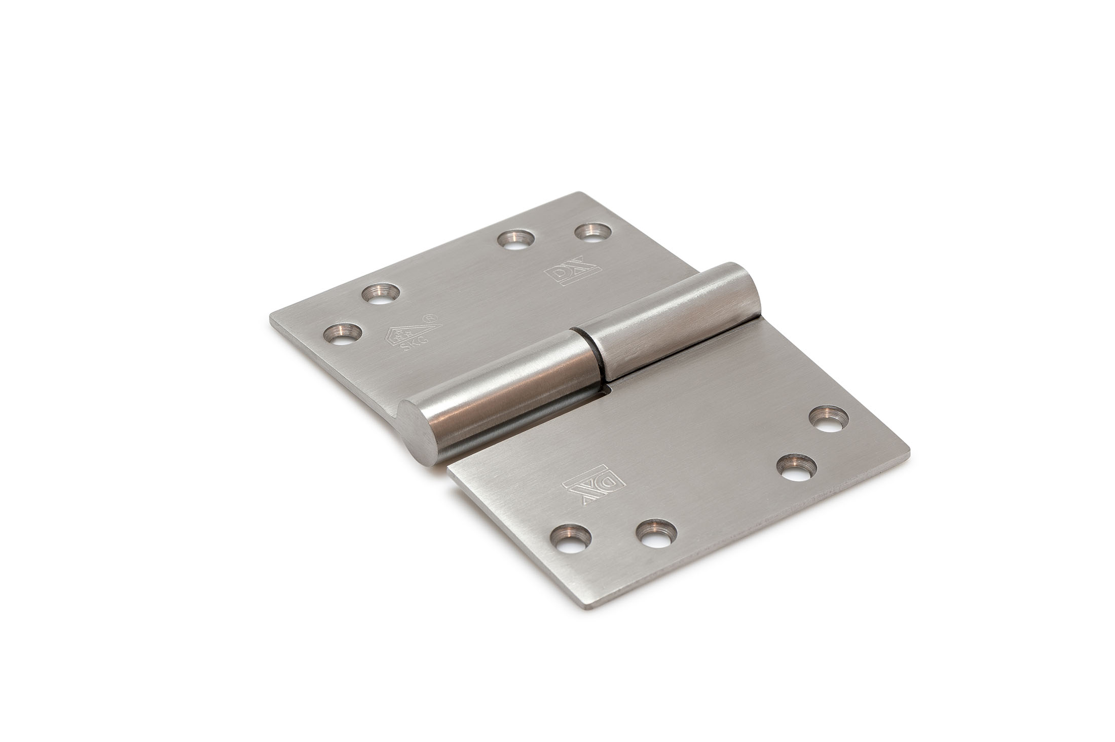 Flag hinge, square corners, wide model, SKG, stainless steel