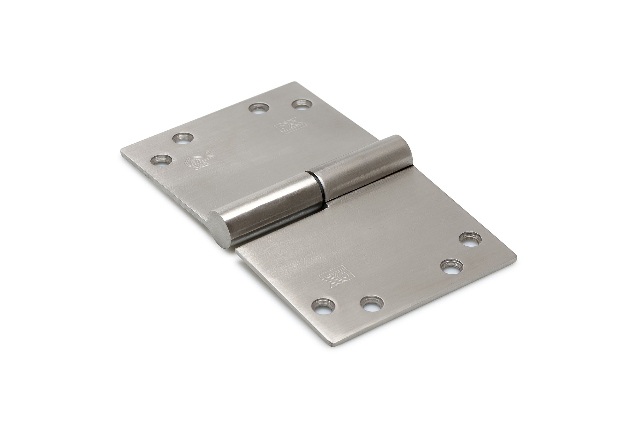 6837.133.8915-0 Kogelstiftpaumelle / rechte hoeken / 150x89 mm / links / RVS geborsteld / SKG ***®