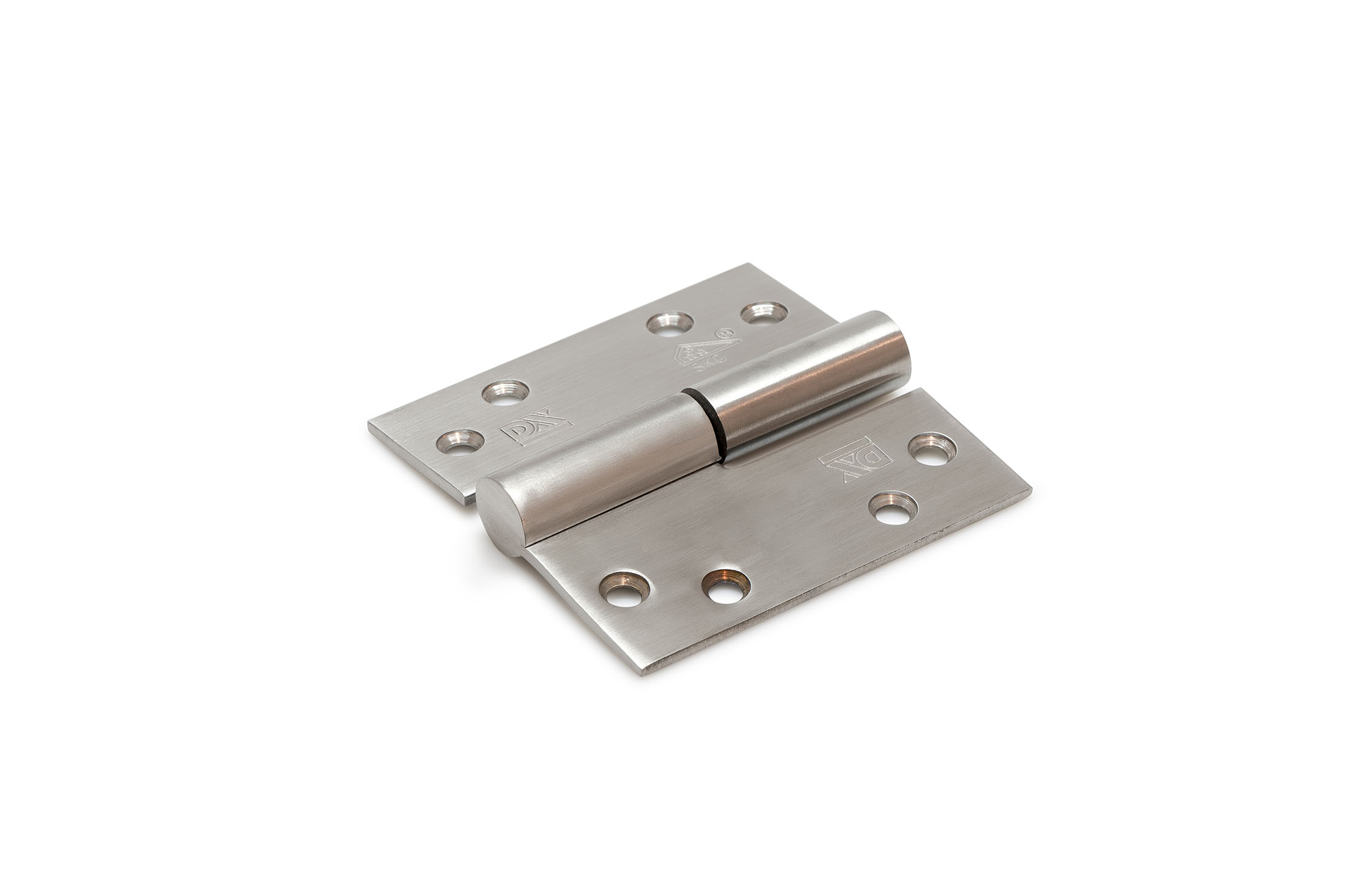 Flag hinges, square corners, stainless steel