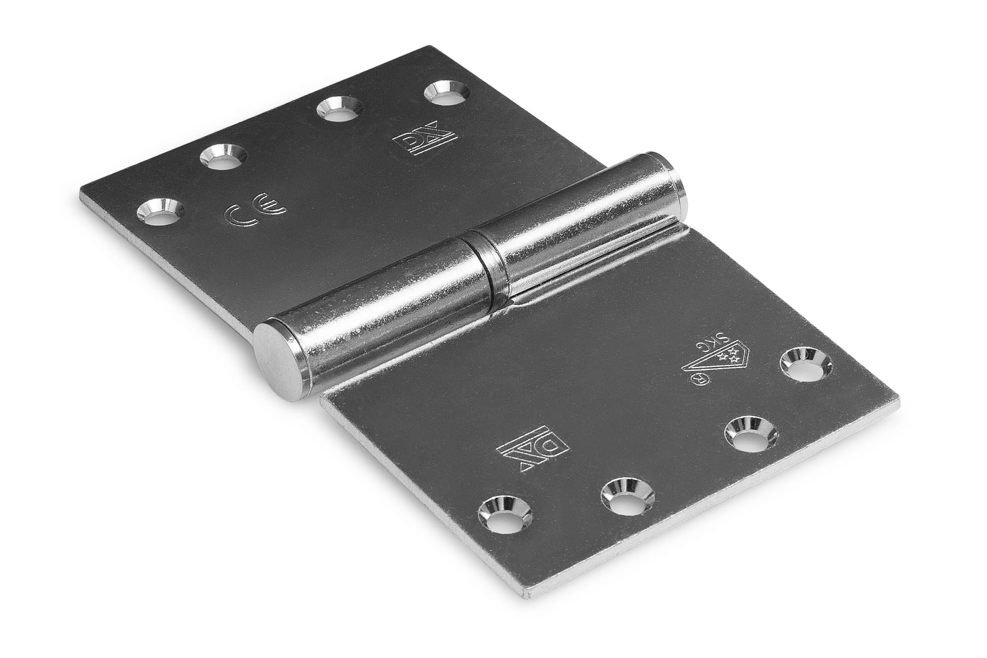 6872.115.8915-0 Kogelstiftpaumelle / rechte hoeken / 89x150 mm / links / staal verzinkt / SKG ***®