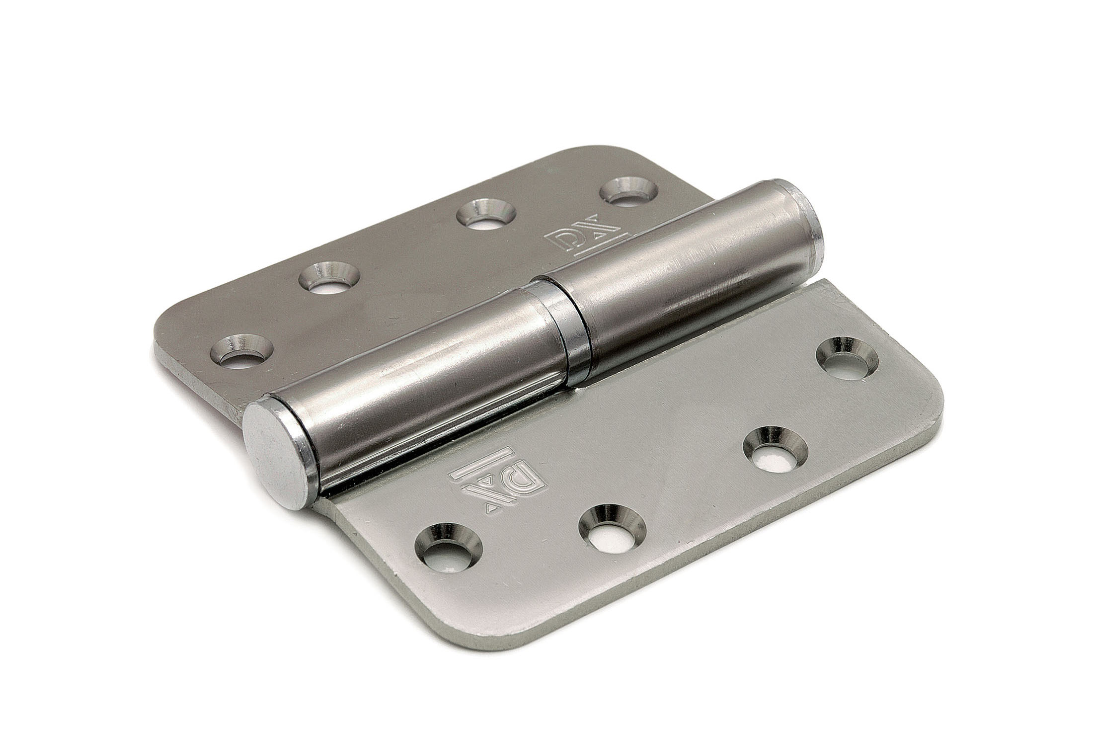 Flag hinges, round corners, steel