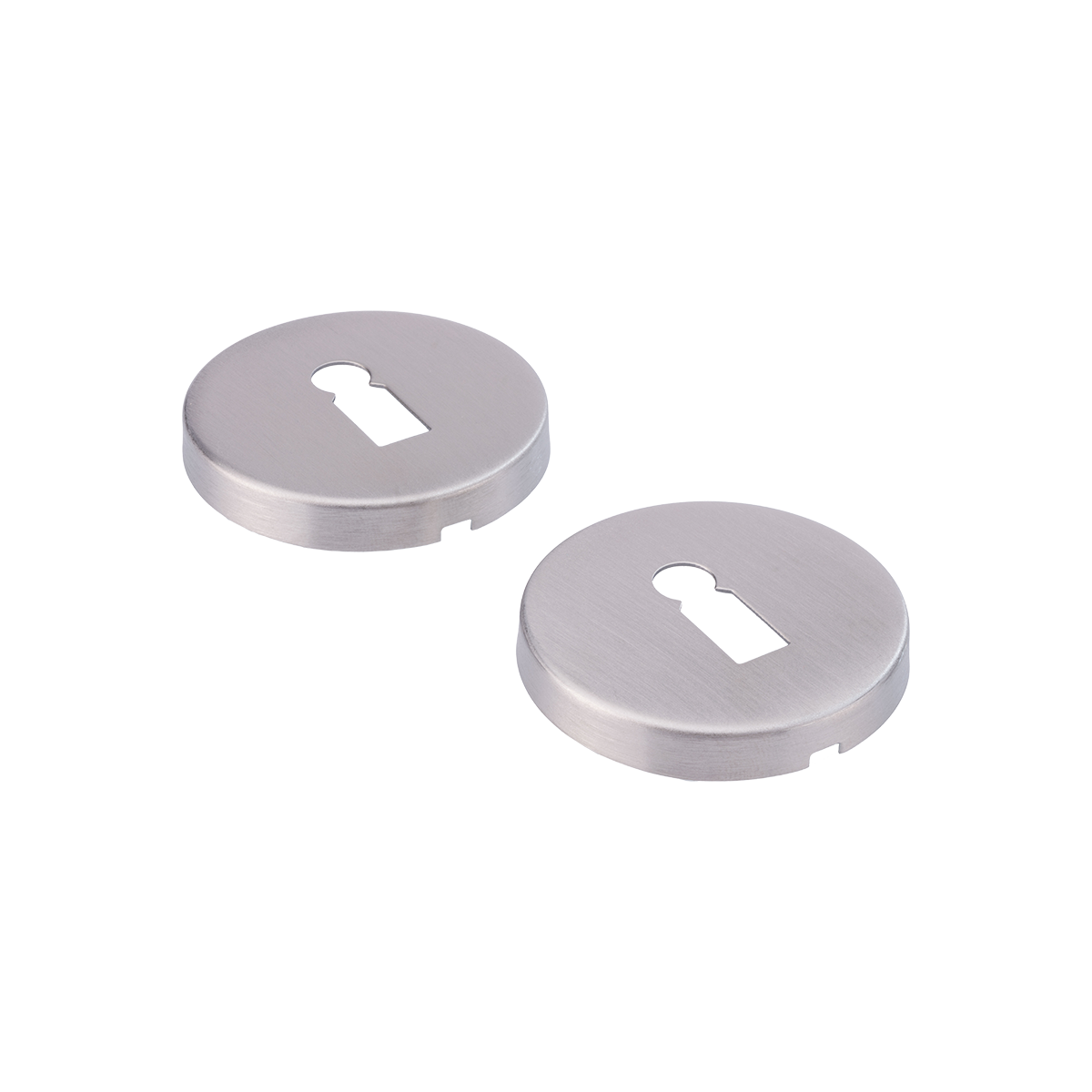 Keyhole escutcheons concealed fix DX, stainless steel