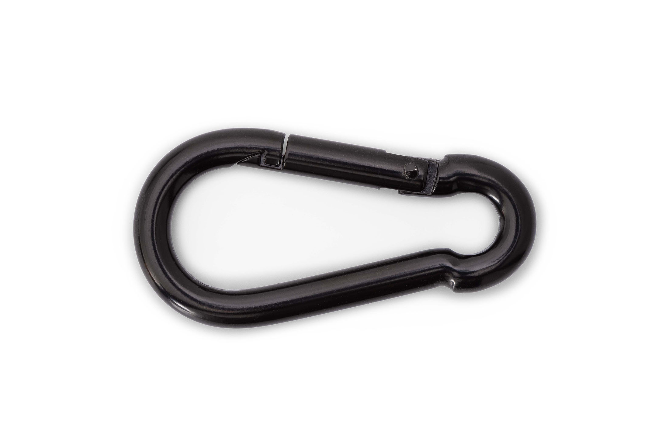 8400.KRH.4905-ZB Karabijnhaak C-DIN 5299 / 050x05 mm / verzinkt / zwart gecoat / 1 st. op kaart