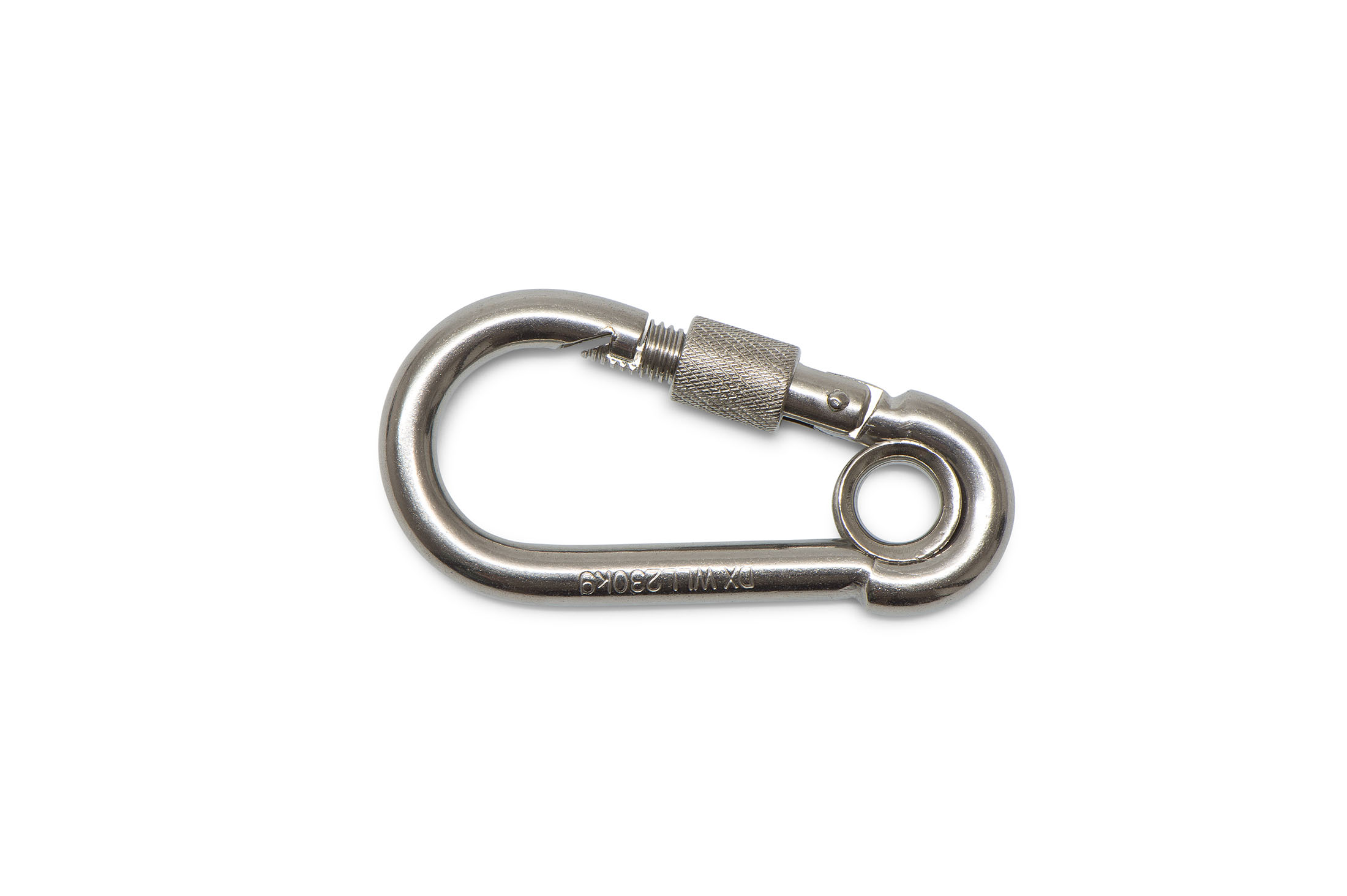 Snap hooks with thimble and screw, stainless steel AISI 316