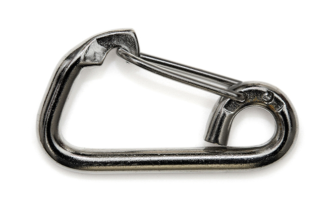 Snap hooks asymmetrical, stainless steel AISI 316